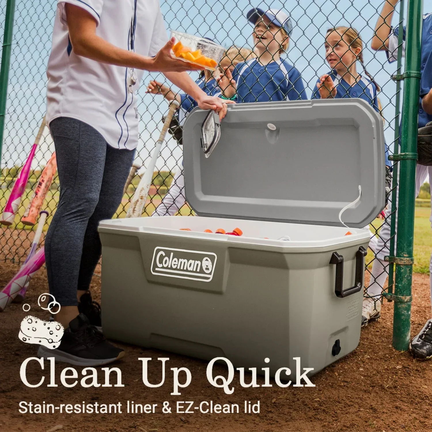 Coleman 316 Series 120QT Hard Chest Cooler, Silver Ash - Image 6