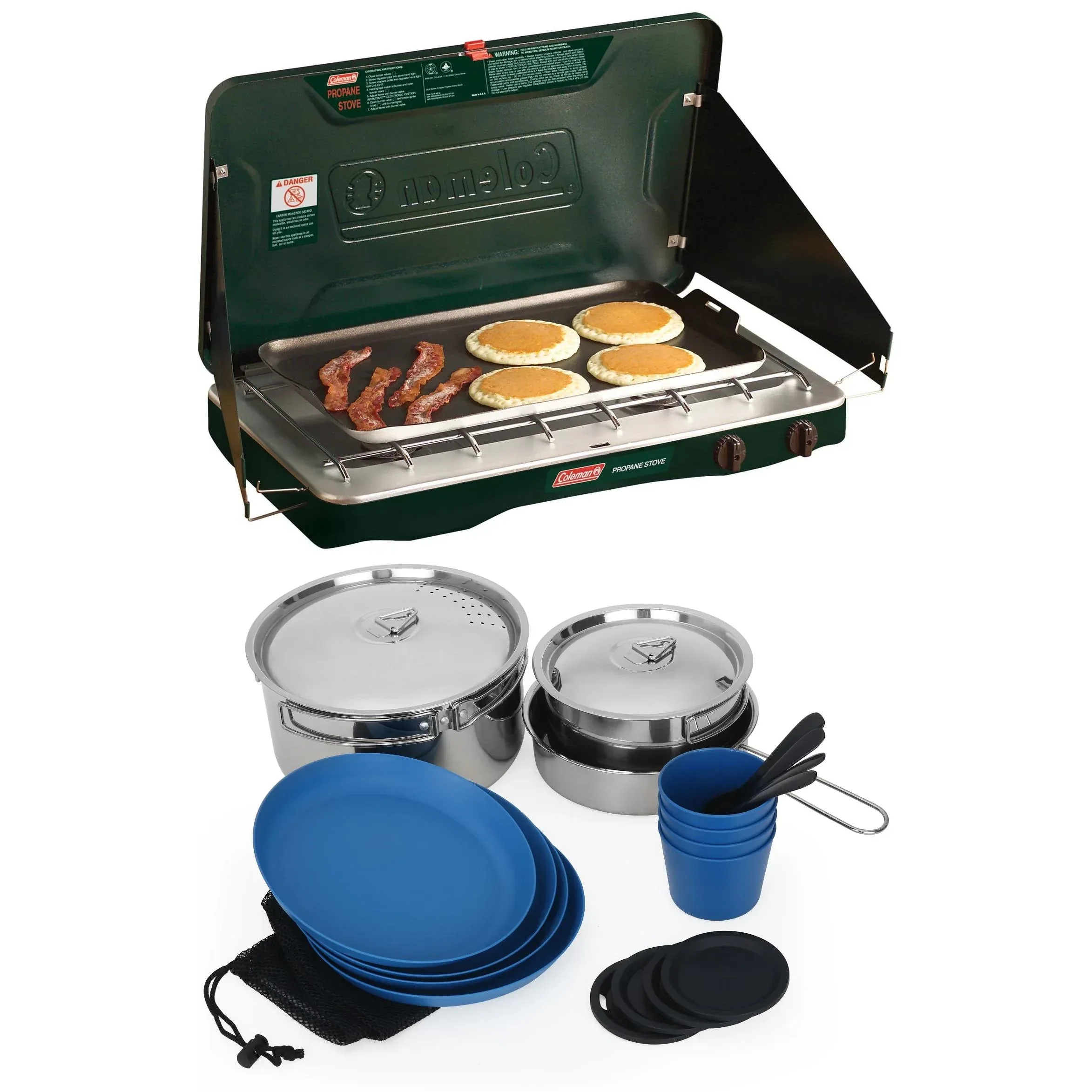 Coleman Matchlight 10,000 BTU 2-Burner Propane Stove, Black - Image 10