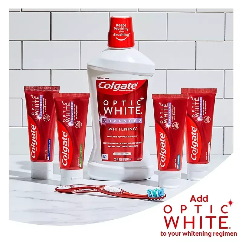 Colgate Optic White Advanced Hydrogen Peroxide Toothpaste 5 pk./4.2 oz. - Sparkling White - Image 5