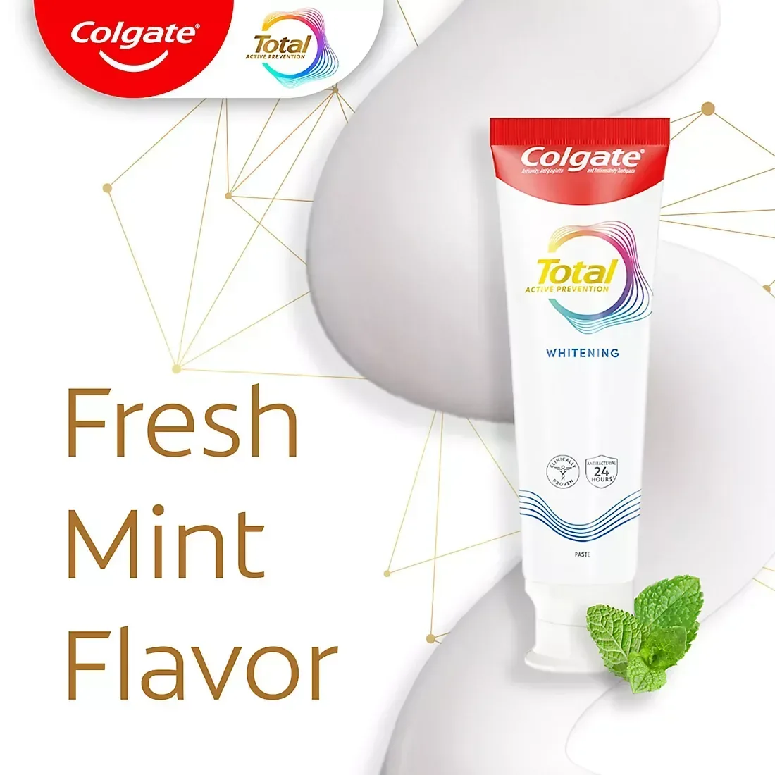 Colgate Total Active Prevention Whitening Toothpaste, Mint, 5 pk./6.0 oz. - Image 5