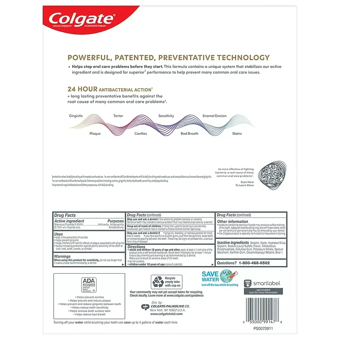 Colgate Total Whitening Gel Toothpaste, 5 pk./6 oz. - Image 2