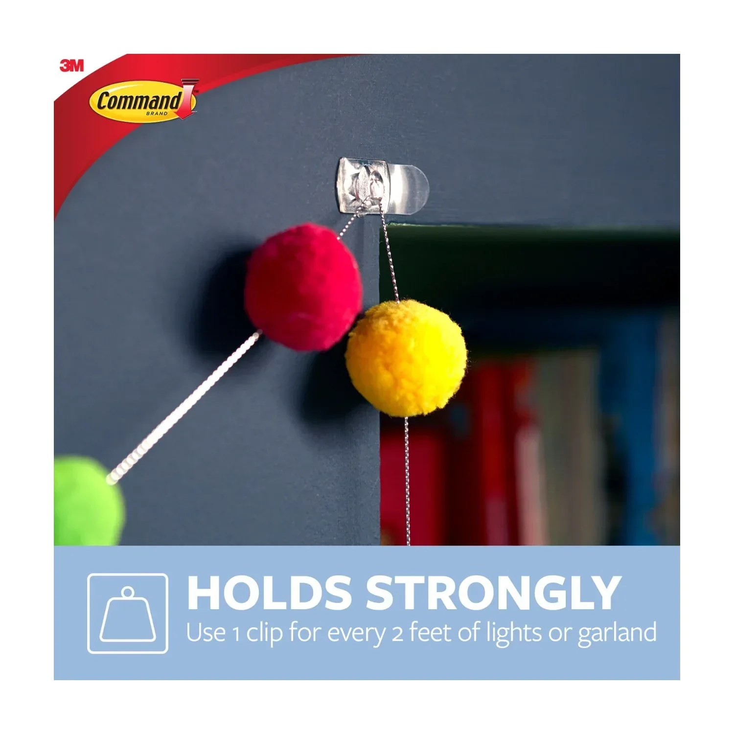 Command Decorating Clips, Clear, 20 Wall Hooks - Image 4