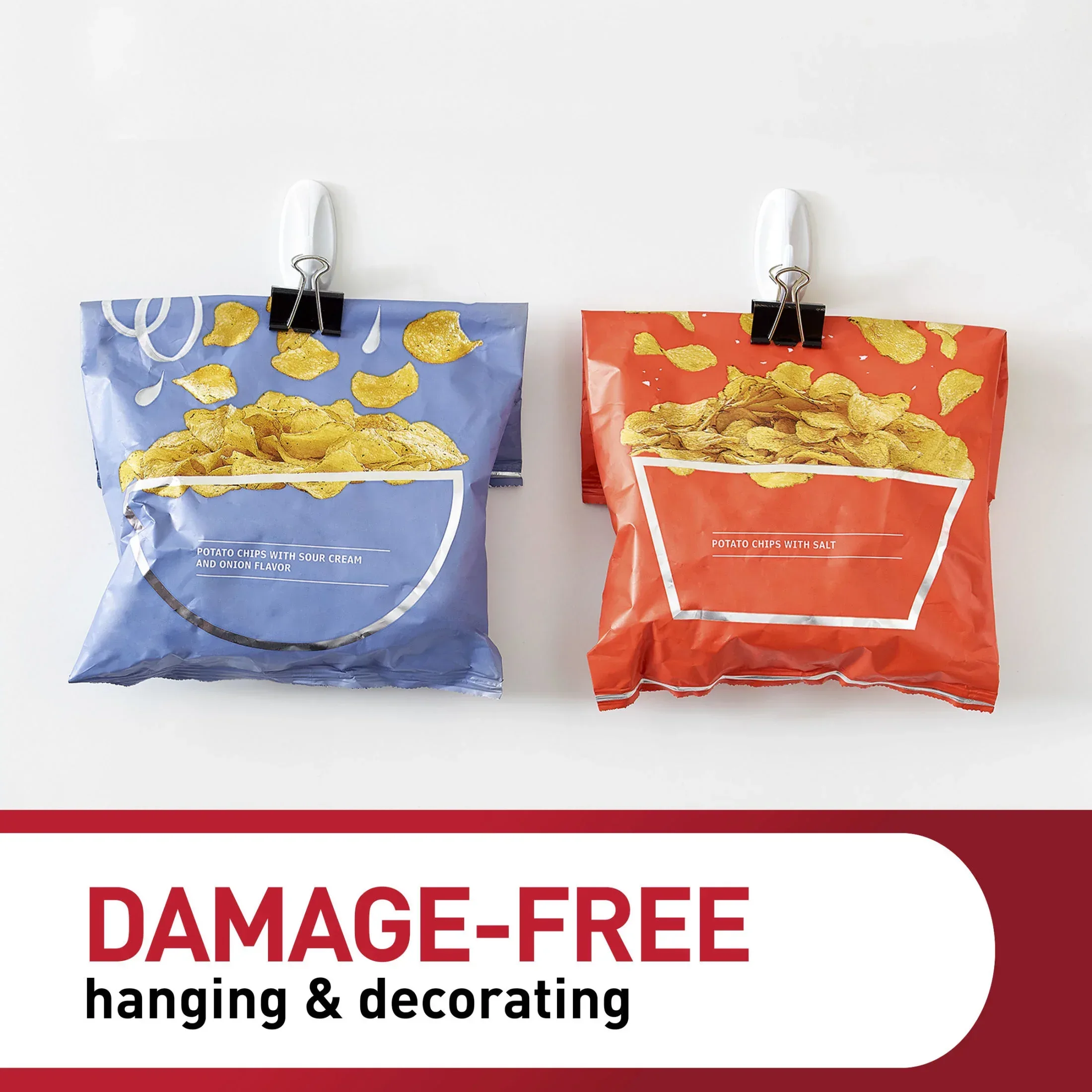 Command Designer Hooks, Large, White, 2 Hooks, 4 Strips, Holds 5 Lbs - Image 5