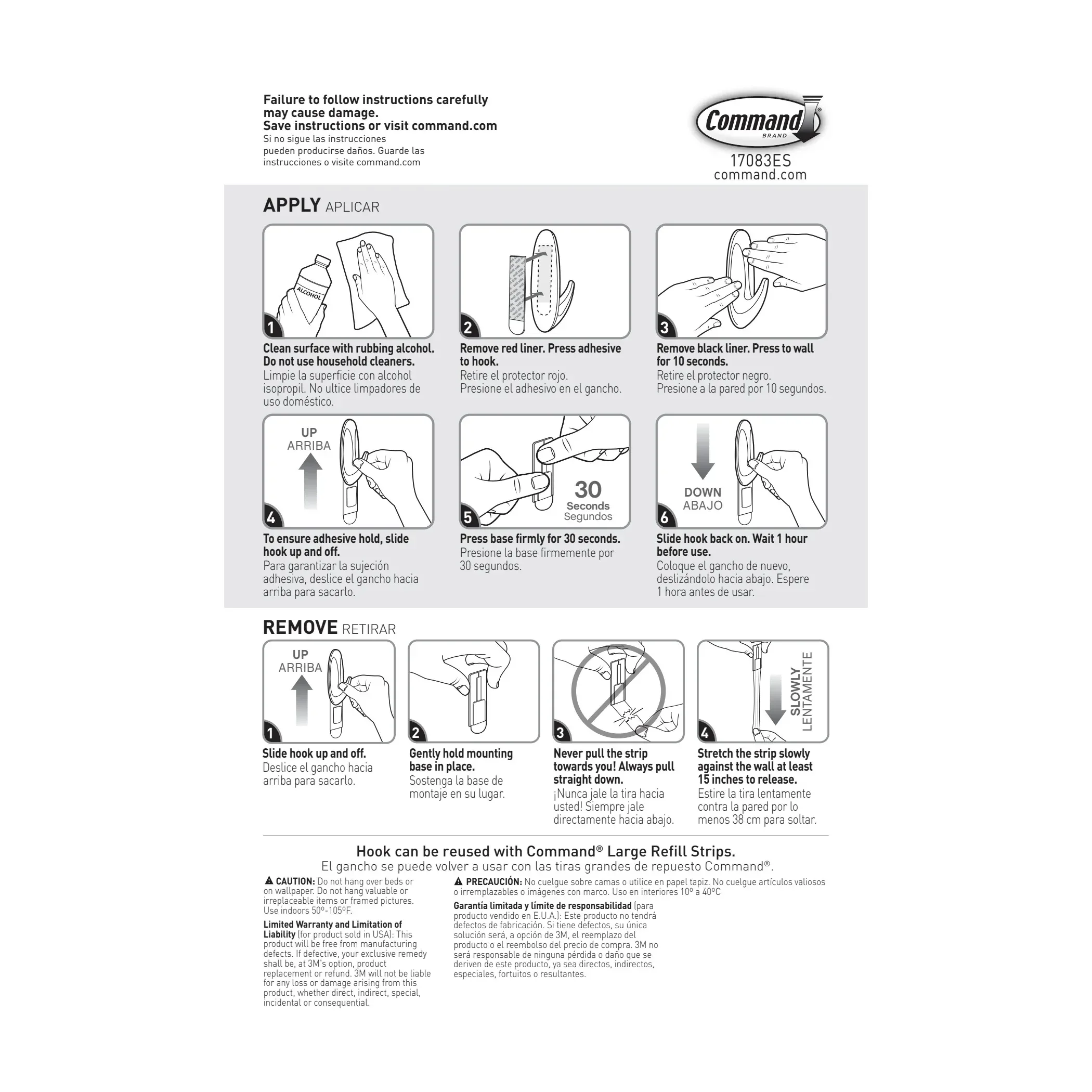 Command Designer Hooks, Large, White, 2 Hooks, 4 Strips, Holds 5 Lbs - Image 8