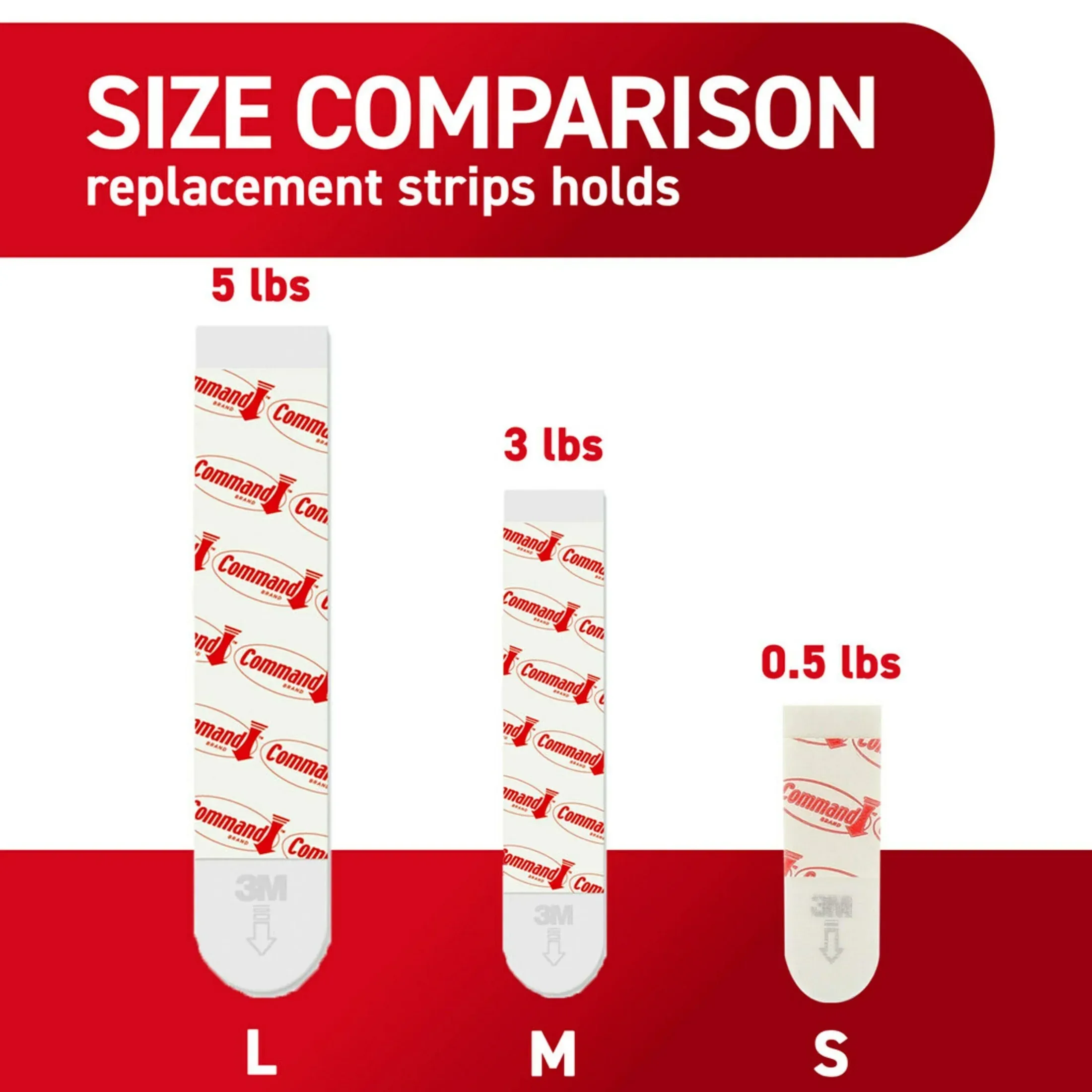 Command Large Replacement Strips, Foam, Plastic, 8 Strips, 17023-8ESF - Image 5