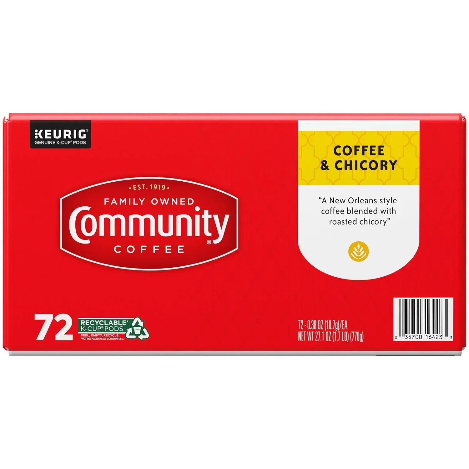 Community Coffee Coffee and Chicory Medium-Dark Roast Single Serve 72 ct. - Image 4