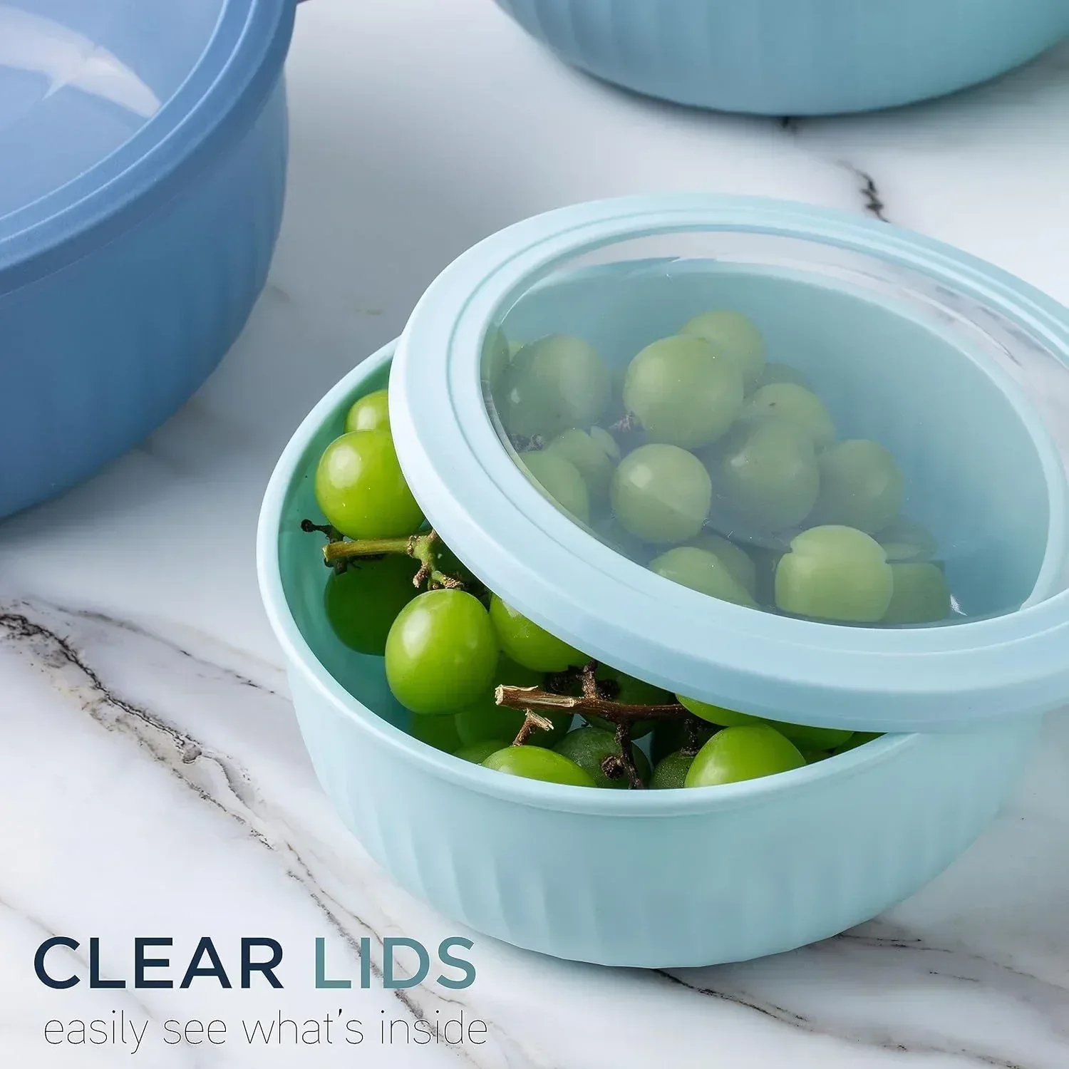 COOK WITH COLOR Meal Prep Containers Wide Mixing Bowls Food Storage Containers with Lids - Image 33