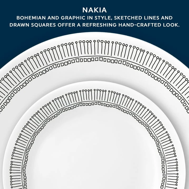 Corelle Nakia 12-Piece Glass Dinnerware Set (Service for 4) - Image 2