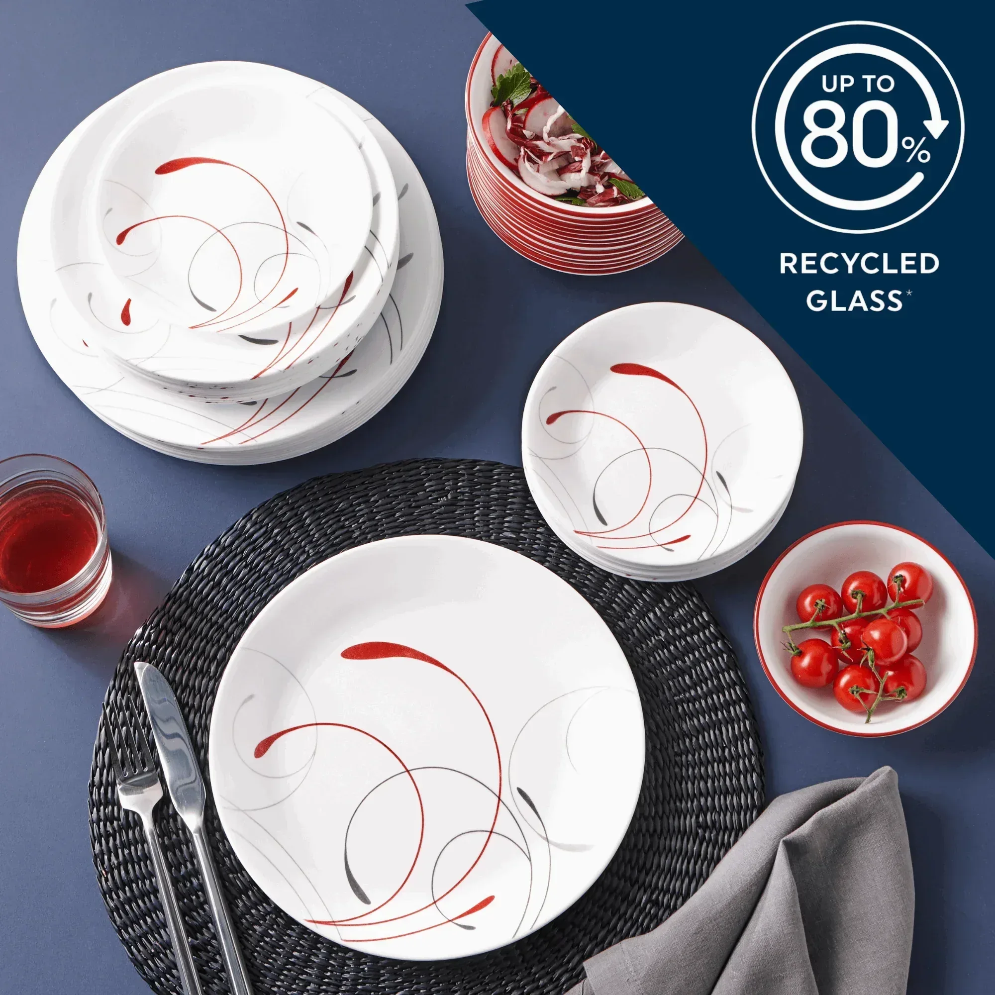 Corelle Splendor 12-Piece Glass Dinnerware Set (Service for 4) - Image 3