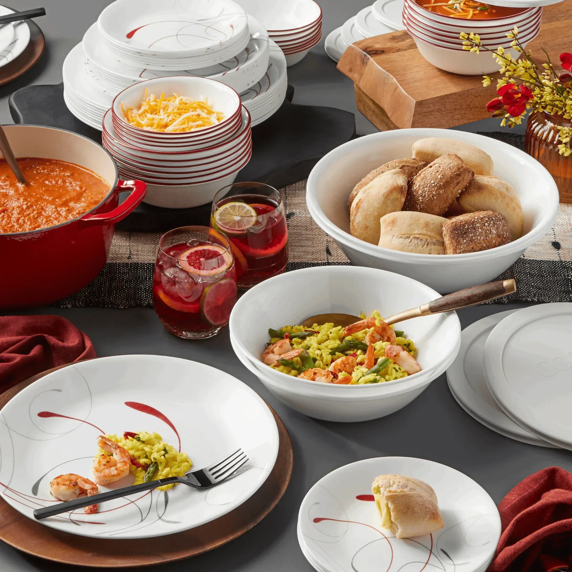 Corelle Splendor 12-Piece Glass Dinnerware Set (Service for 4) - Image 7