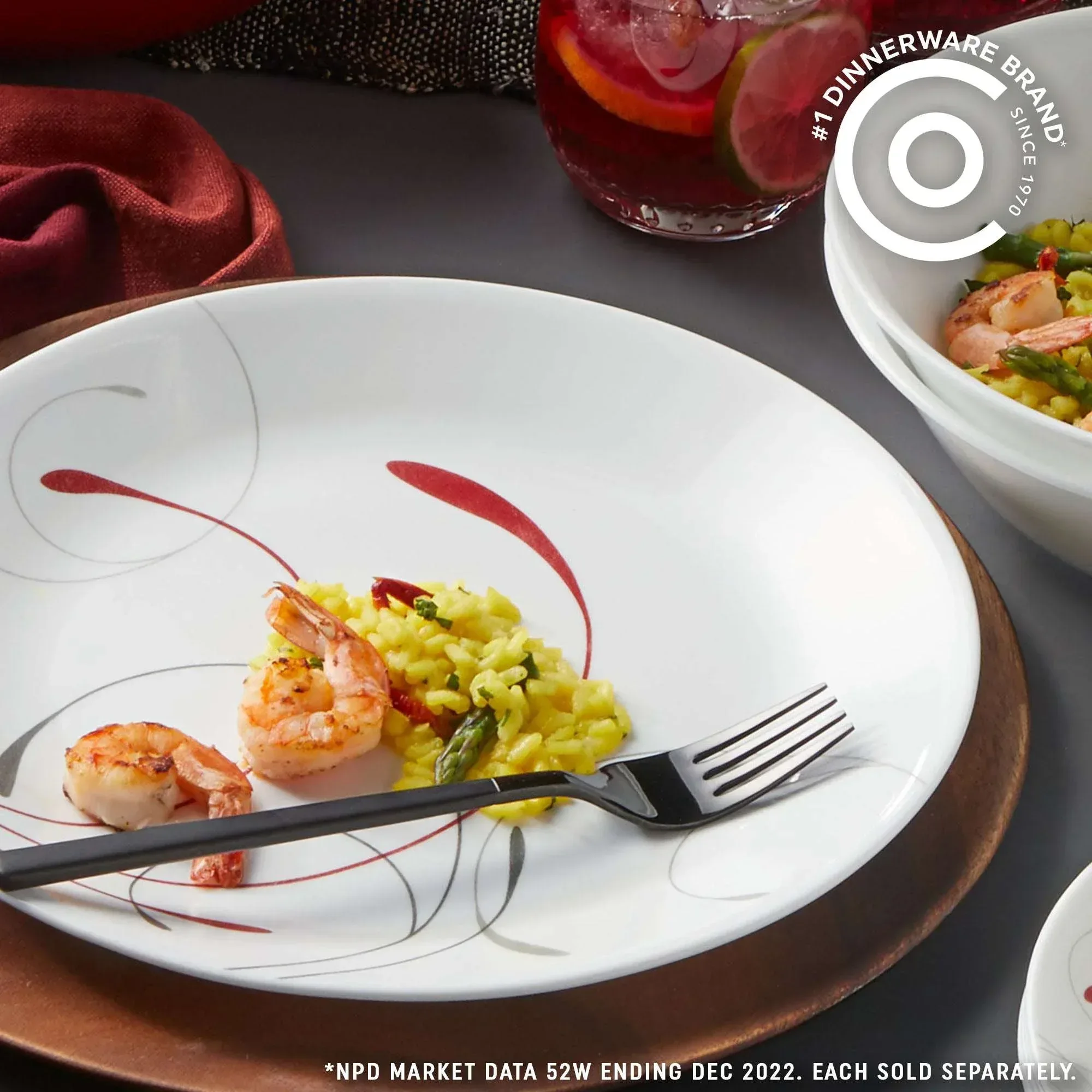 Corelle Splendor 12-Piece Glass Dinnerware Set (Service for 4) - Image 9