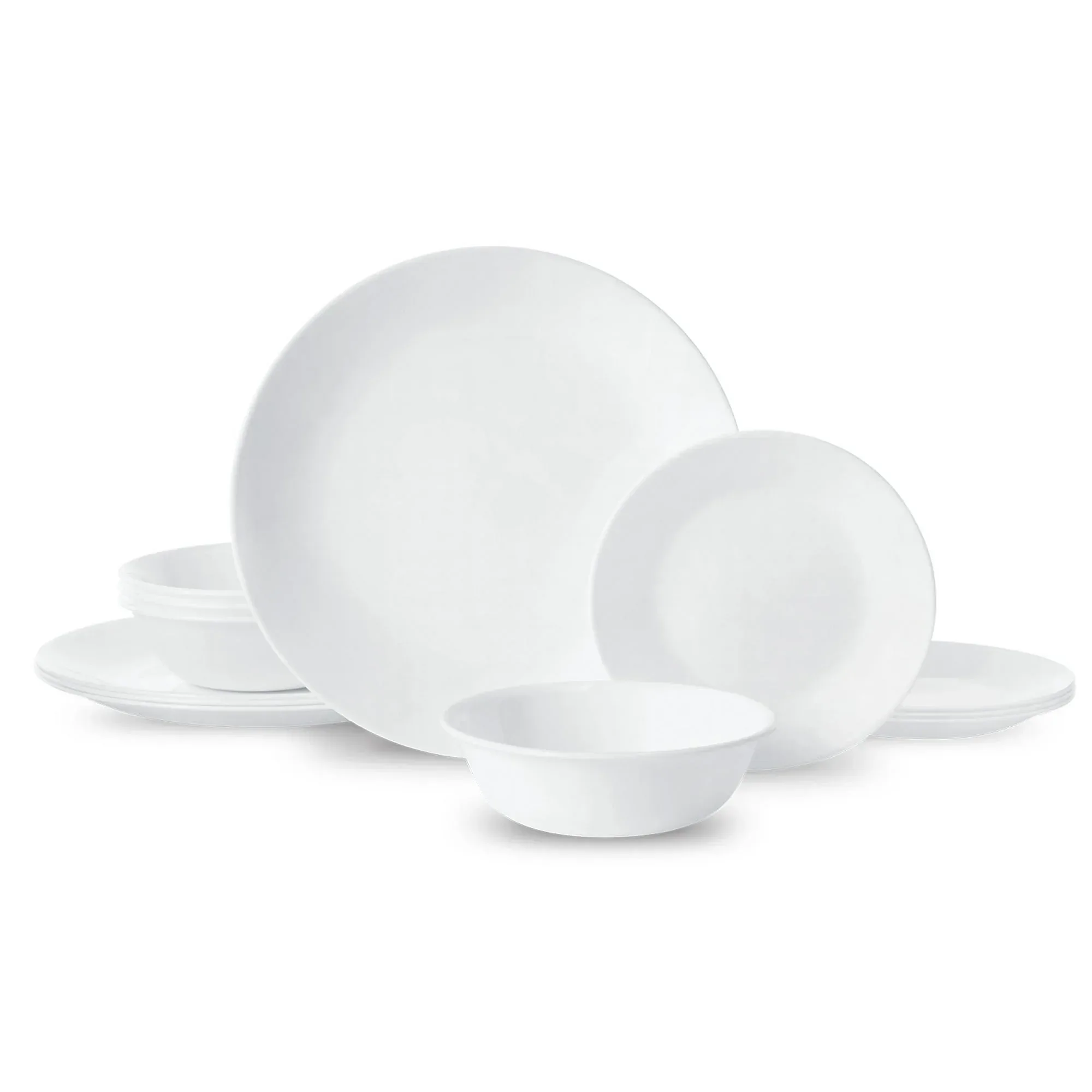 Corelle Winter Frost White 12-Piece Glass Dinnerware Set (Service for 4)