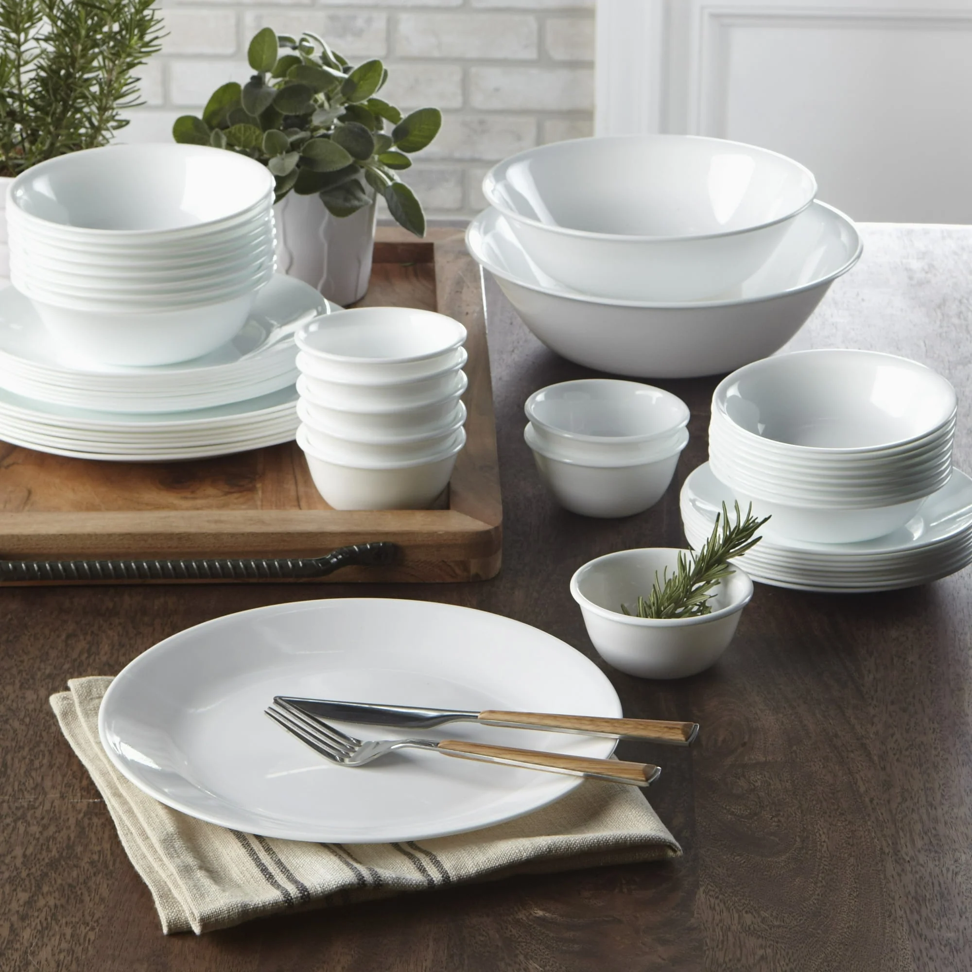 Corelle Winter Frost White 8.5" Glass Salad Plate (Set of 6) - Image 4