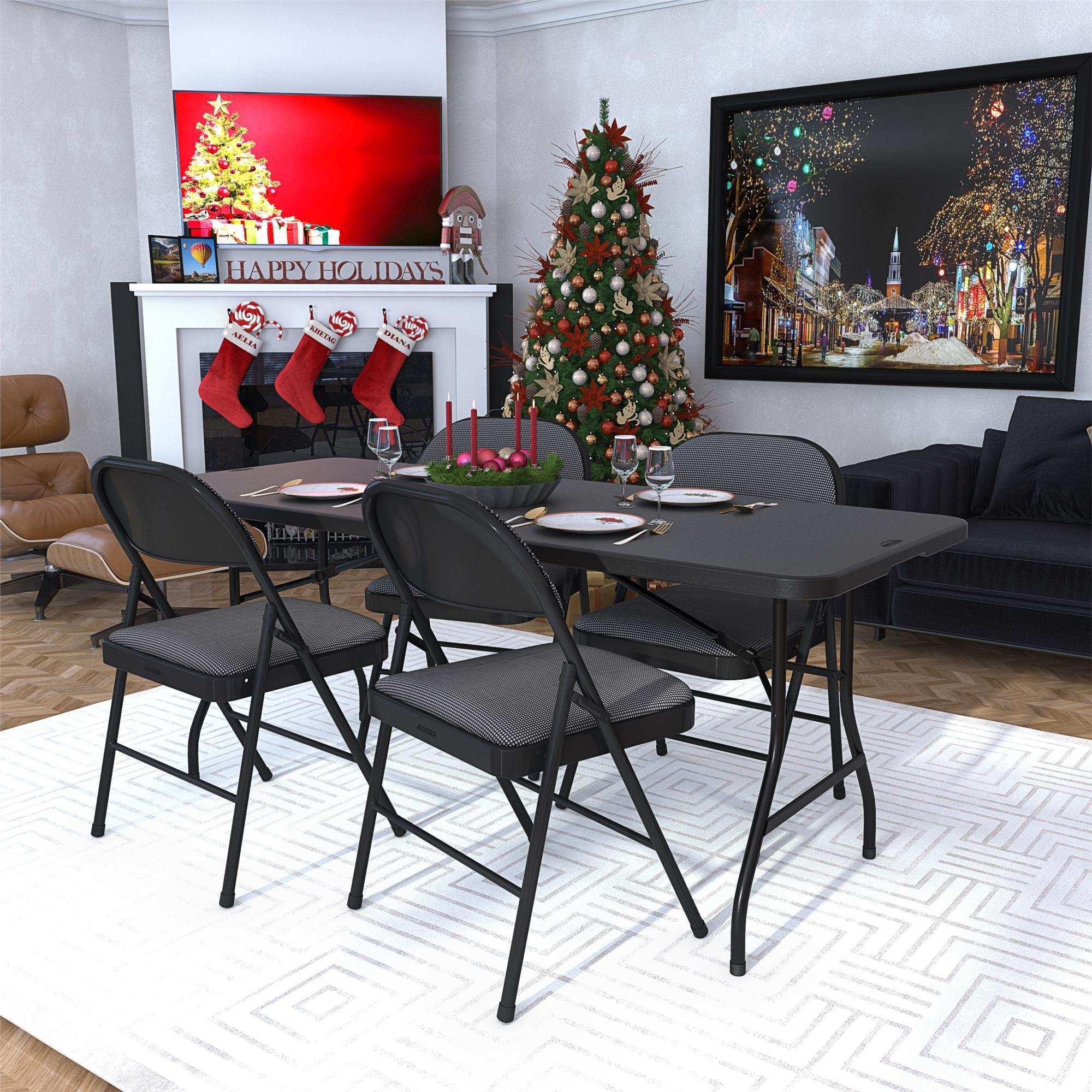 Cosco 6 Foot Premium Folding Table, Black - Image 8