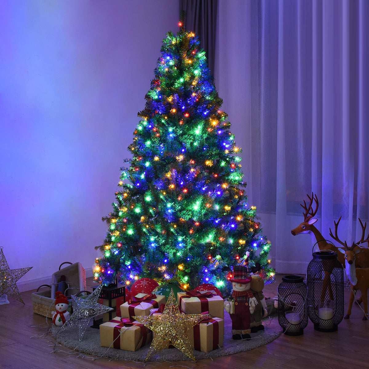 Costway 6Ft Pre-Lit Artificial Christmas Tree Hinged 350 LED Lights - Image 2