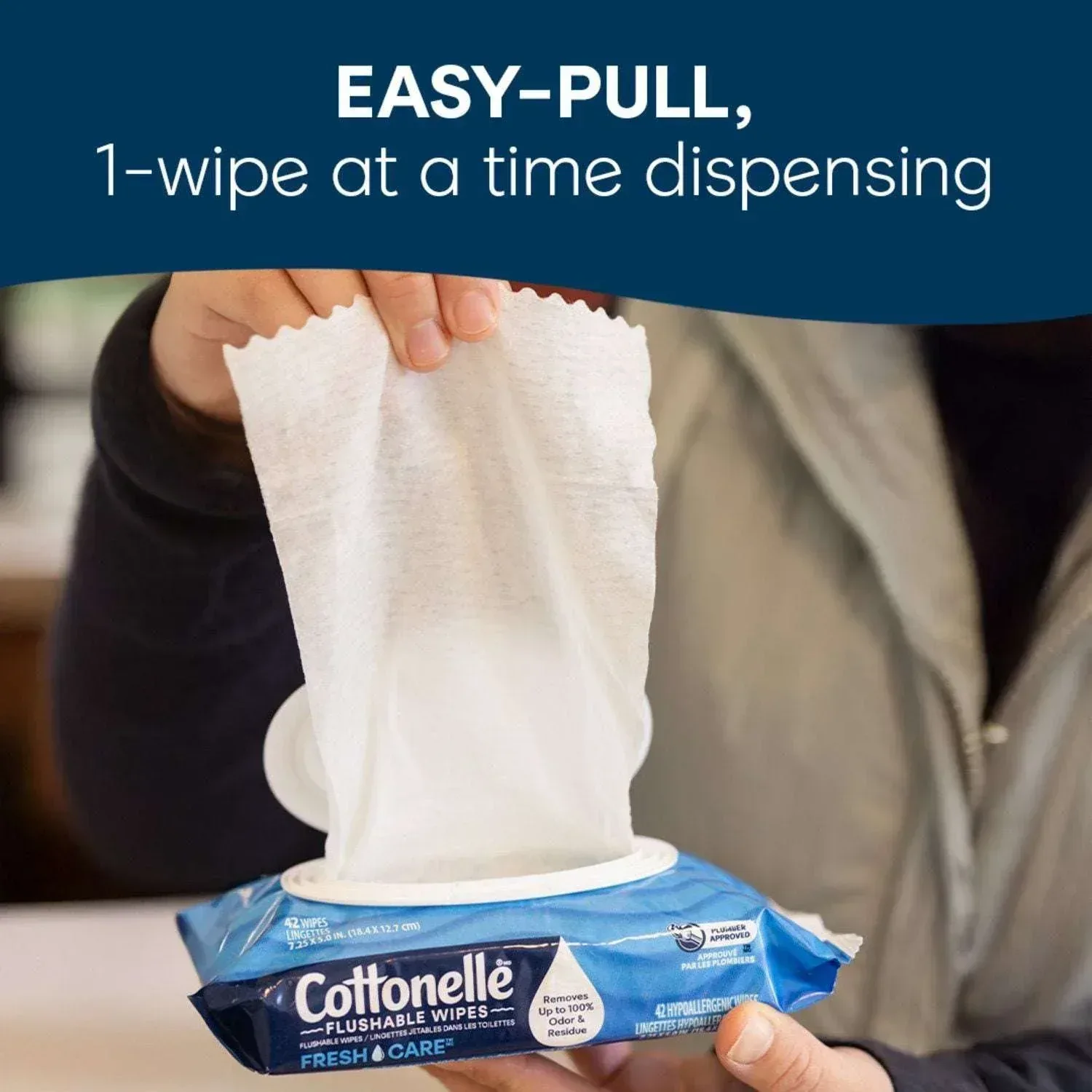 Cottonelle Freshcare Flushable Wipes, 12 ct., 504 wipes - Image 6