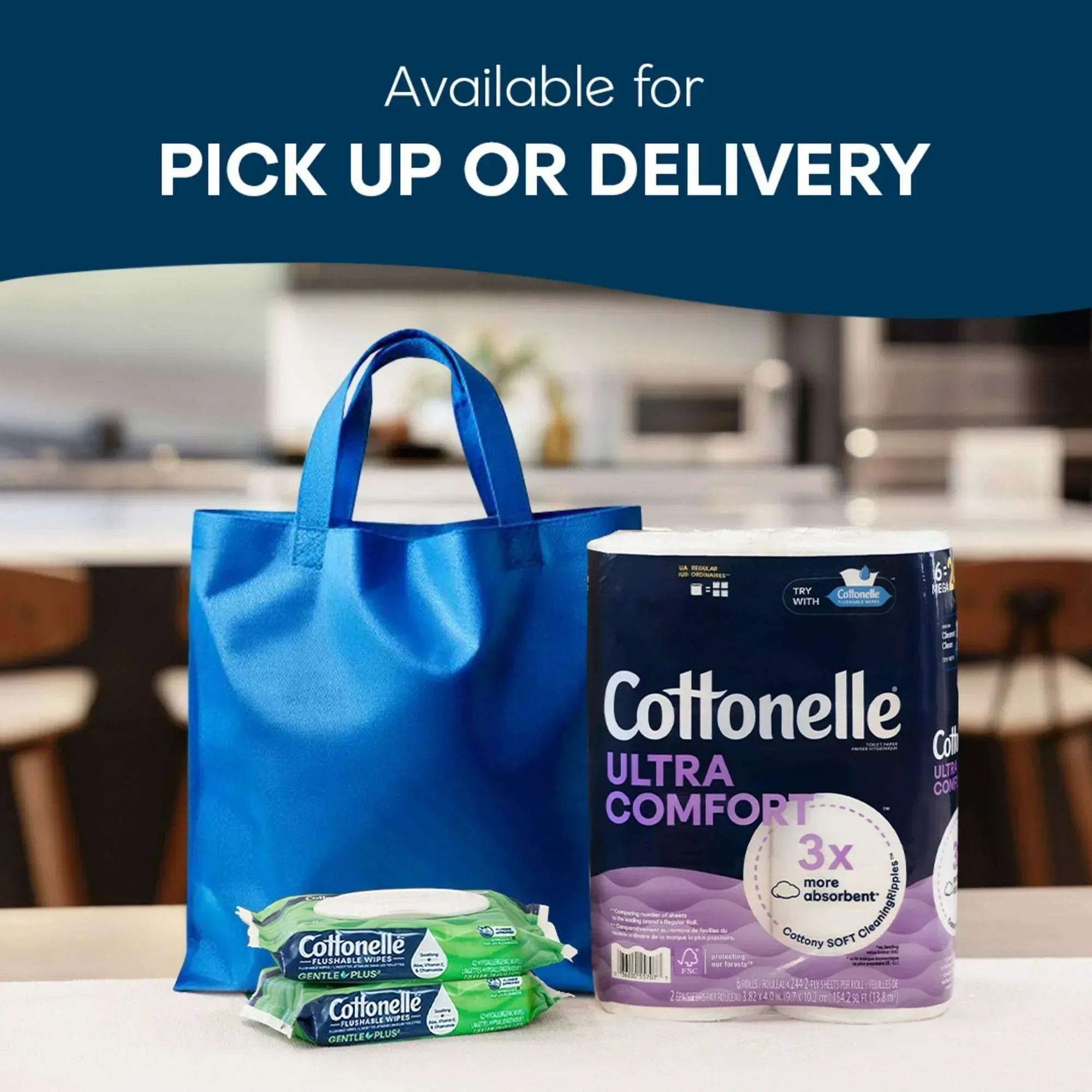 Cottonelle Ultra Comfort Toilet Paper, Soft Toilet Tissue, 12 Mega Rolls - Image 5