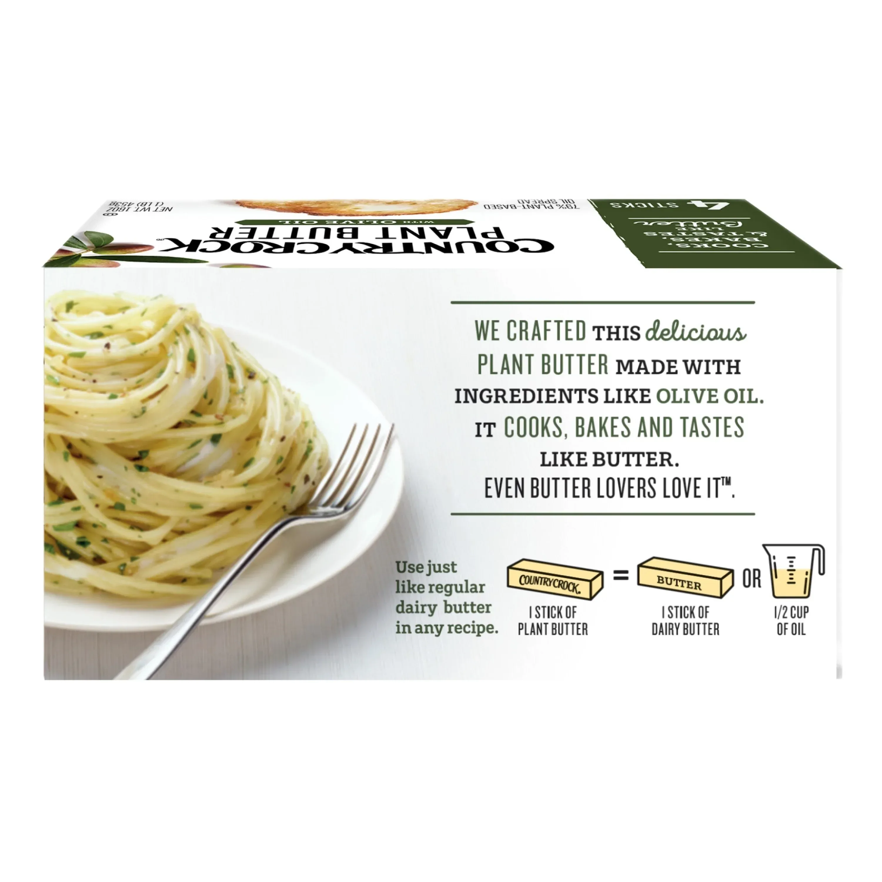 Country Crock Dairy Free Vegan Plant Butter with Olive Oil, 16 oz, 4 Sticks (Refrigerated) - Image 5