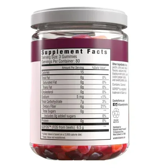 Country Farms Fiber Care Gummies, 240 Gummies - Image 3