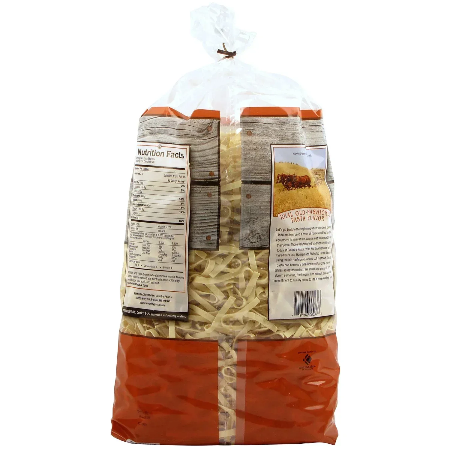 Country Pasta Homemade Style Egg Pasta 56 oz. - Image 2