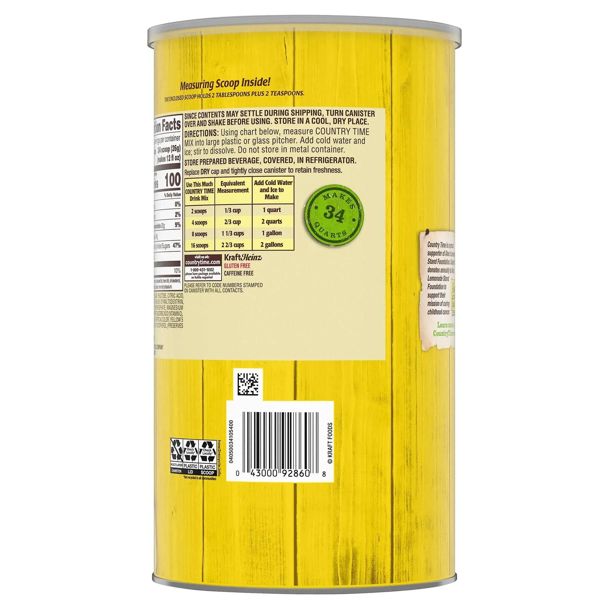 Country Time, Drink Mix, Lemonade, 82.5 oz - Image 3