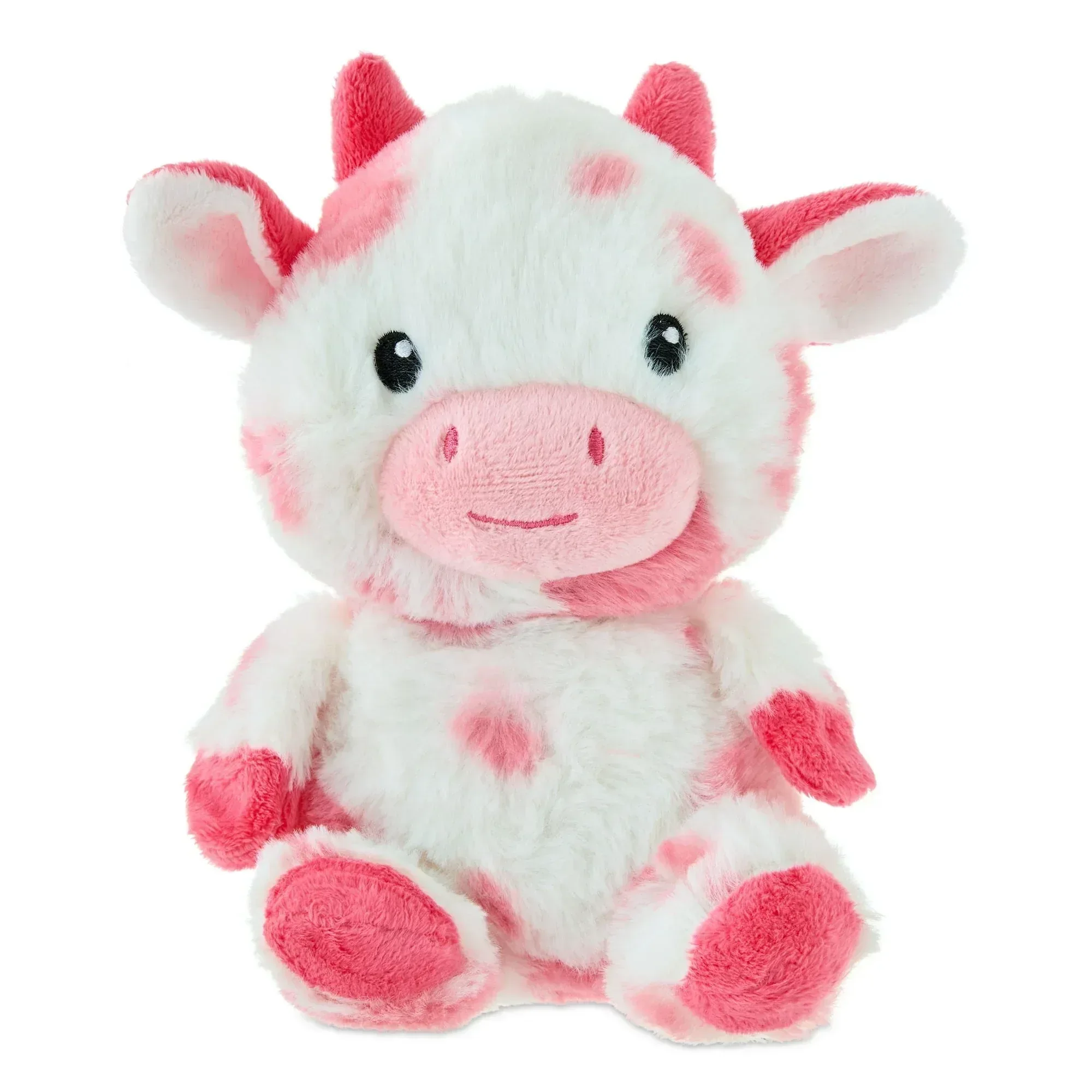 Cow Plush, Pink and White, 8", Valentine's Day by Way To Celebrate