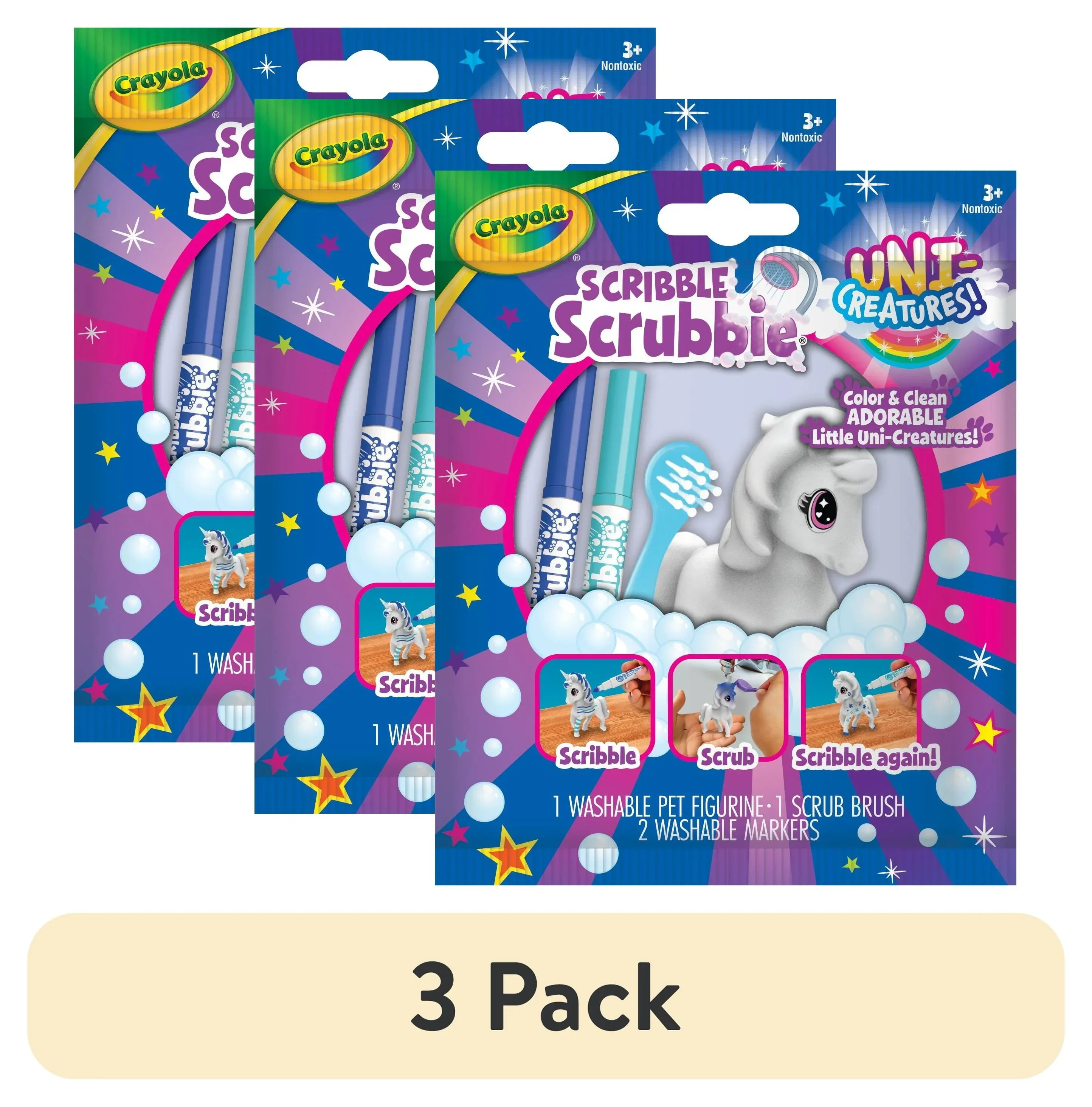Crayola Scribble Scrubbie Dino Pets, 1 Ct, Easter Basket Essentials, Dinosaur Animal Toys with Markers, Coloring Easter Gift for Kids, Ages 3+ - Image 12