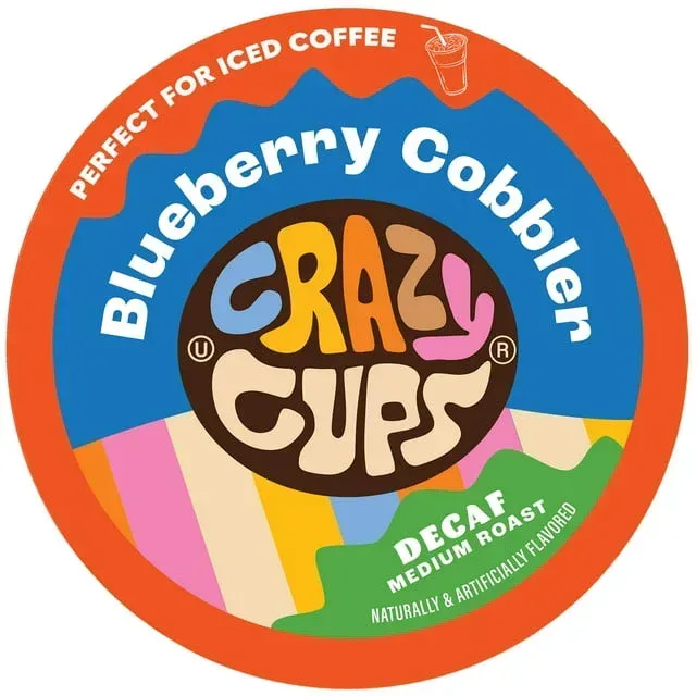 Crazy Cup Decaf Blueberry Cobbler Coffee Pods, in Recyclable Single Serve Cups For Keurig K Cups Machines, 22 Count - Image 6