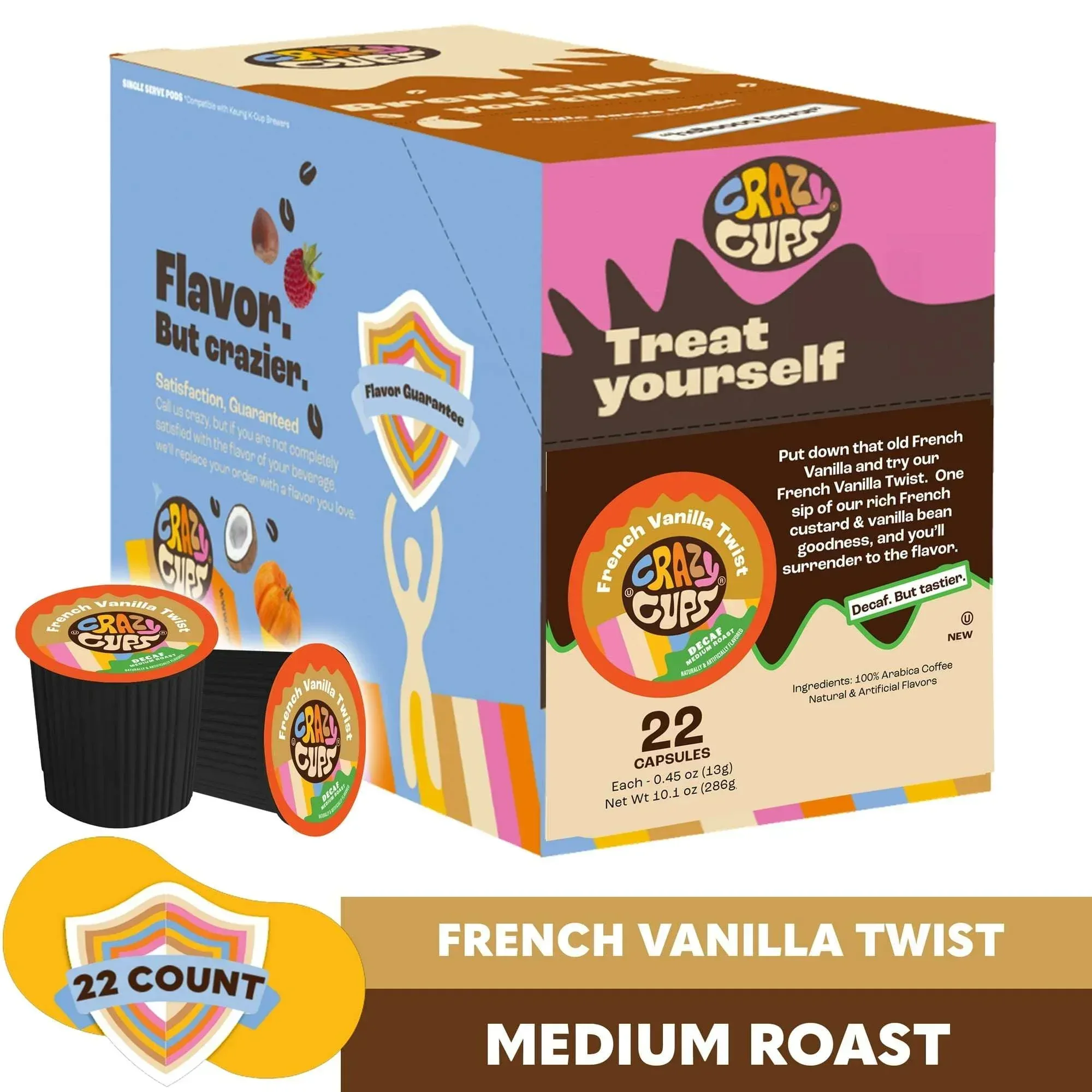 Crazy Cup Decaf Blueberry Cobbler Coffee Pods, in Recyclable Single Serve Cups For Keurig K Cups Machines, 22 Count - Image 8