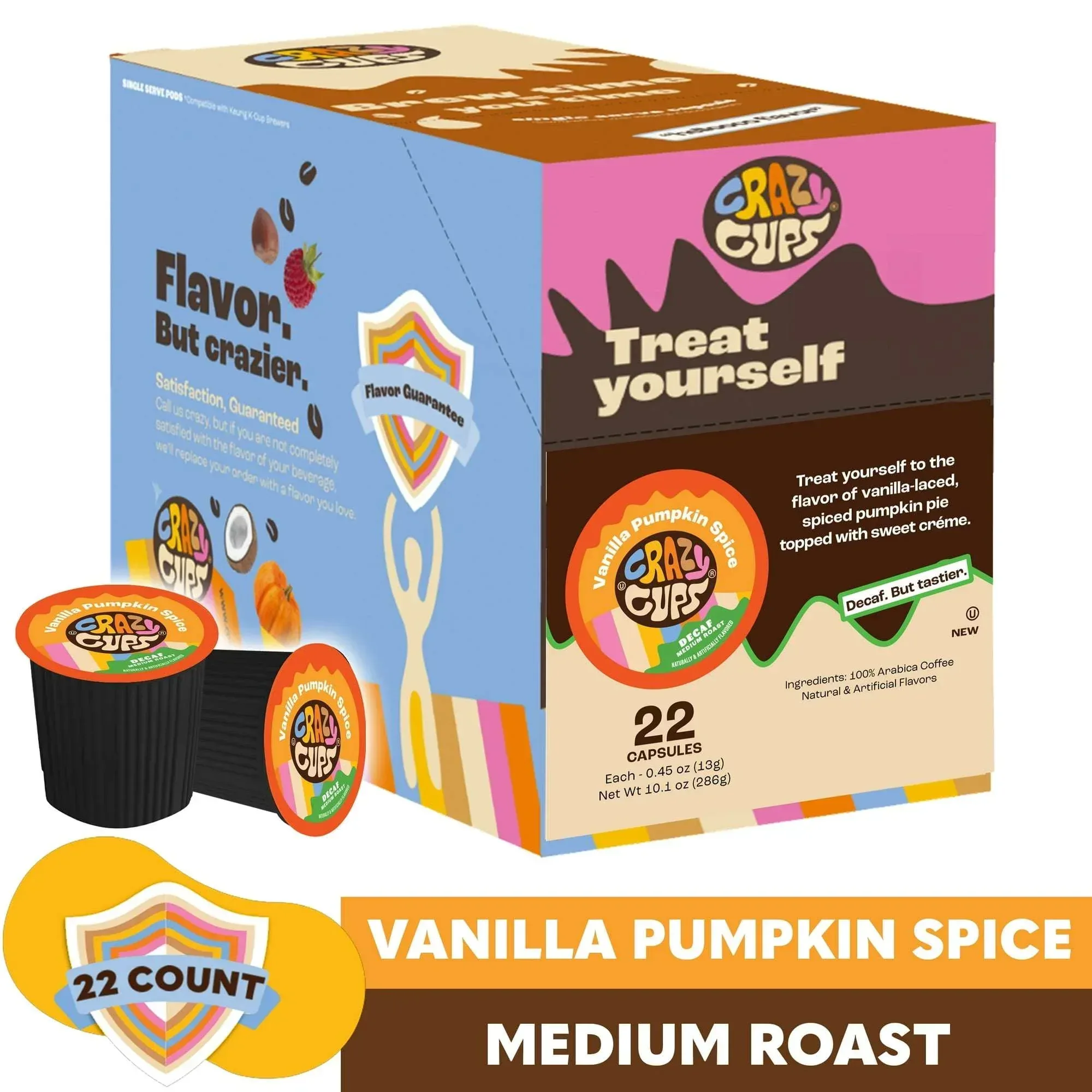 Crazy Cup Decaf Blueberry Cobbler Coffee Pods, in Recyclable Single Serve Cups For Keurig K Cups Machines, 22 Count - Image 9