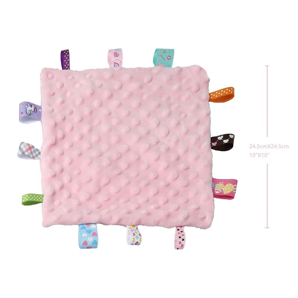 CREVENT Baby Gift Set Storage Basket with 2 Baby Blanket,1 Security Blanket,1 Taggie,1 Gift Bag with Ribbon, Blue, Unisex, 5Items - Image 26