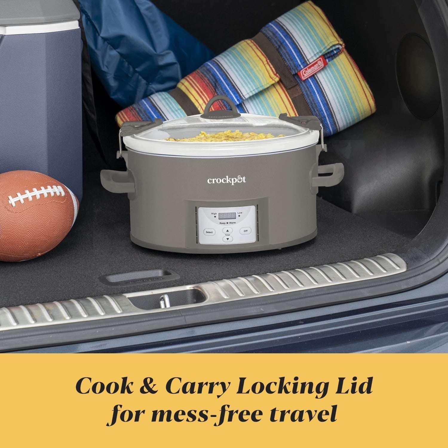 Crock-Pot® Programmable 7-Quart Cook and Carry Slow Cooker, Grey - Image 5