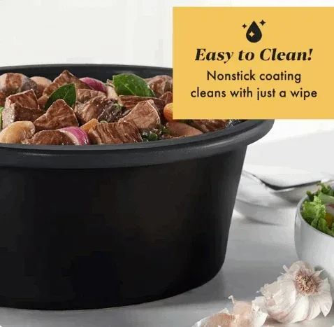 Crockpot™ 7-Quart Easy-to-Clean Cook & Carry™ Slow Cooker, Black Stainless Steel - Image 2
