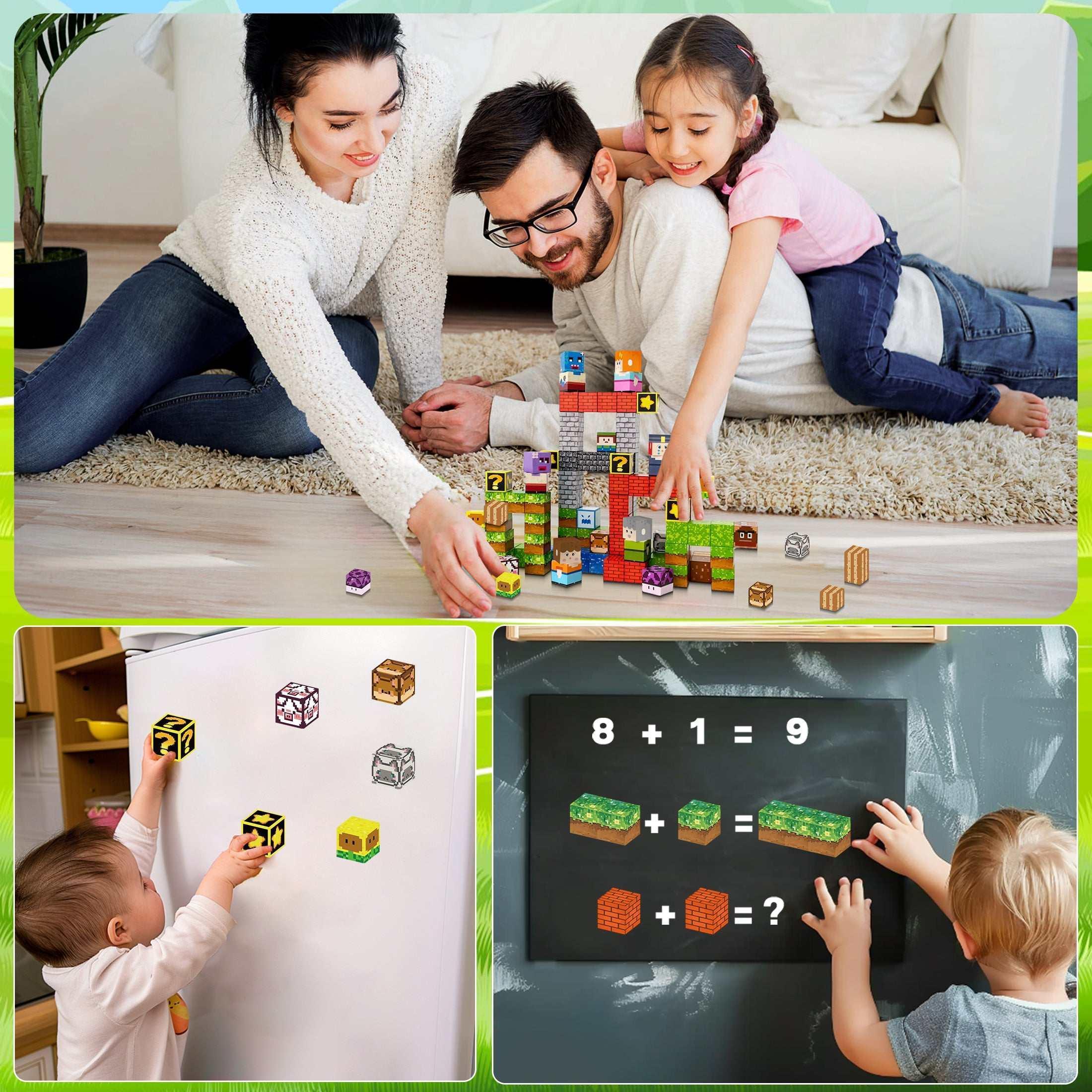 Crtynell 100pcs Magnetic Blocks - Build a Plants Wars Set, Magnetic Building Blocks Toddler Toys STEM Sensory Outdoor Toys for Boys and Girls Ages 3+, Birthday Gifts for Kids - Image 8