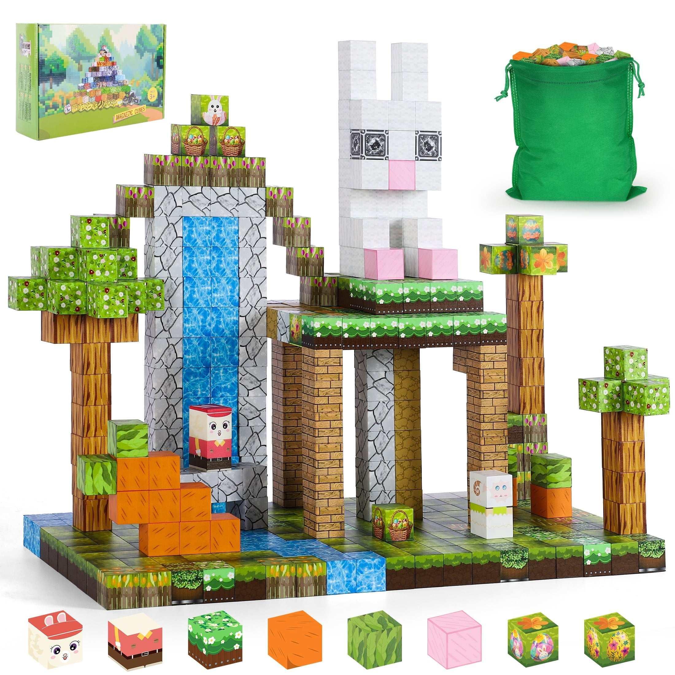 Crtynell 100pcs Magnetic Blocks - Build a Plants Wars Set, Magnetic Building Blocks Toddler Toys STEM Sensory Outdoor Toys for Boys and Girls Ages 3+, Birthday Gifts for Kids - Image 9