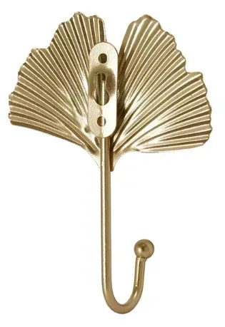Crystal Art Gallery Indoor Gold Hook Leaf Size Farmhouse Decorative Figurine, Set of 3, 4"x 5" - Image 2