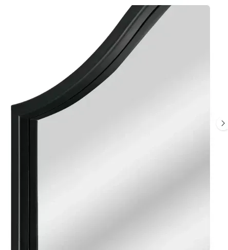 Crystal Art Gallery Traditional Framed Glass Arch Mirror, Black - Image 2