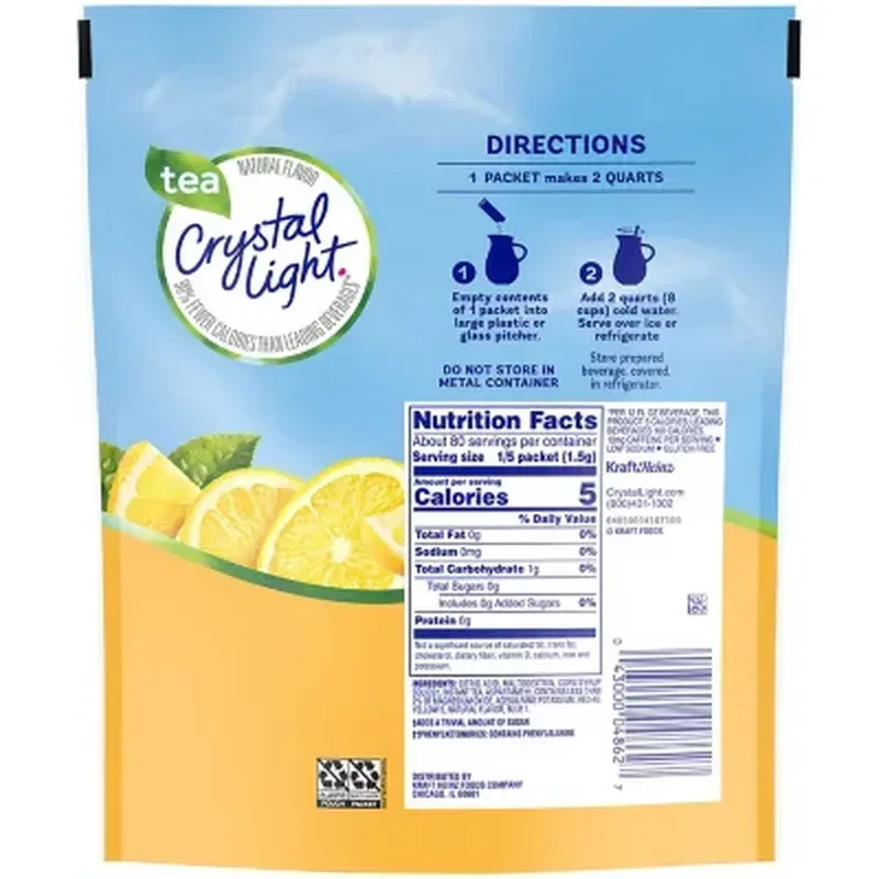 Crystal Light Lemon Iced Tea Naturally Flavored Powdered Drink Mix (16 Ct.) - Image 7