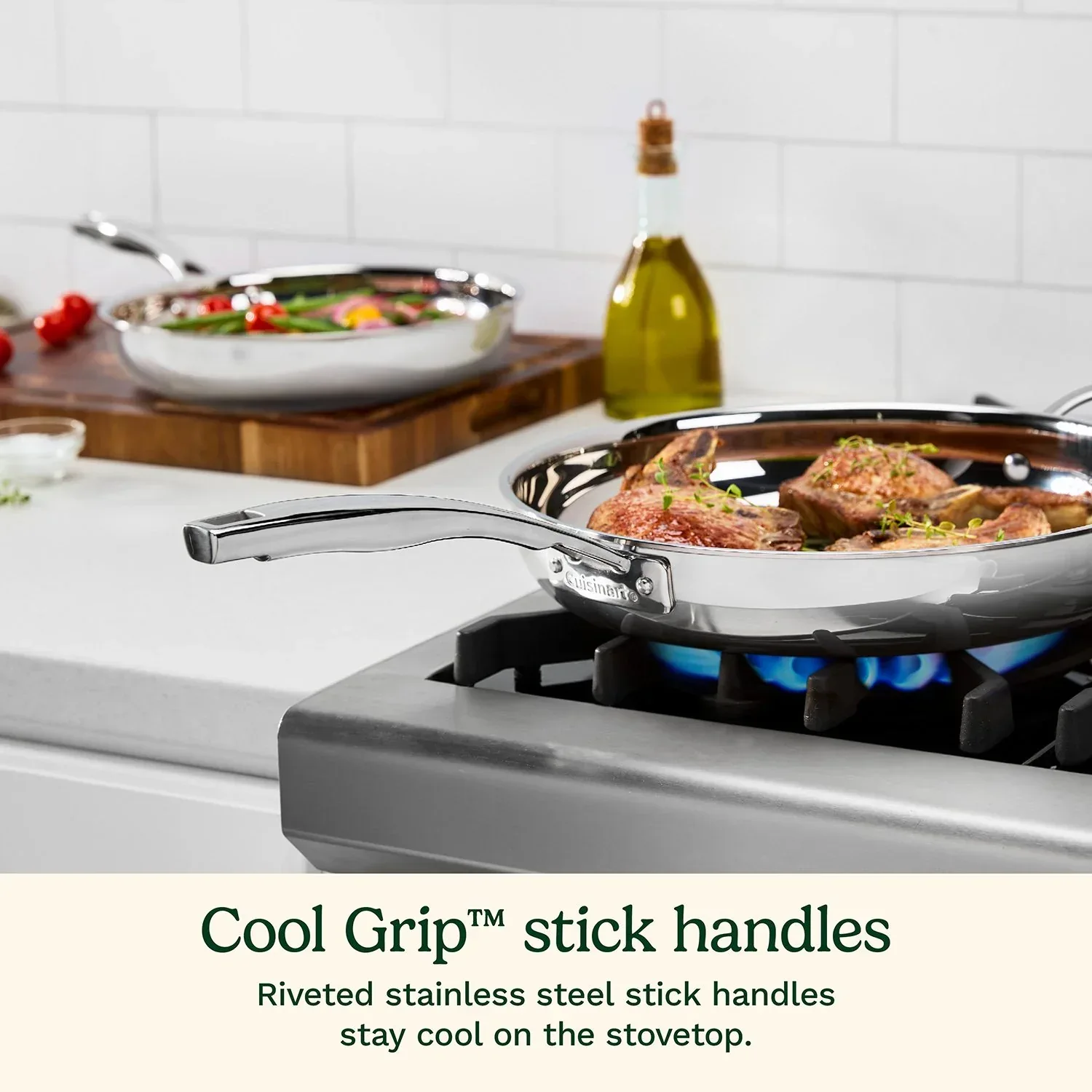 Cuisinart 2-Piece Premium Tri-Ply 10” & 12” Skillet Set - Image 6