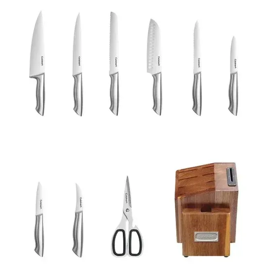 Cuisinart German Steel 10-piece Knife Block Set with Built-in Sharpener - Image 7