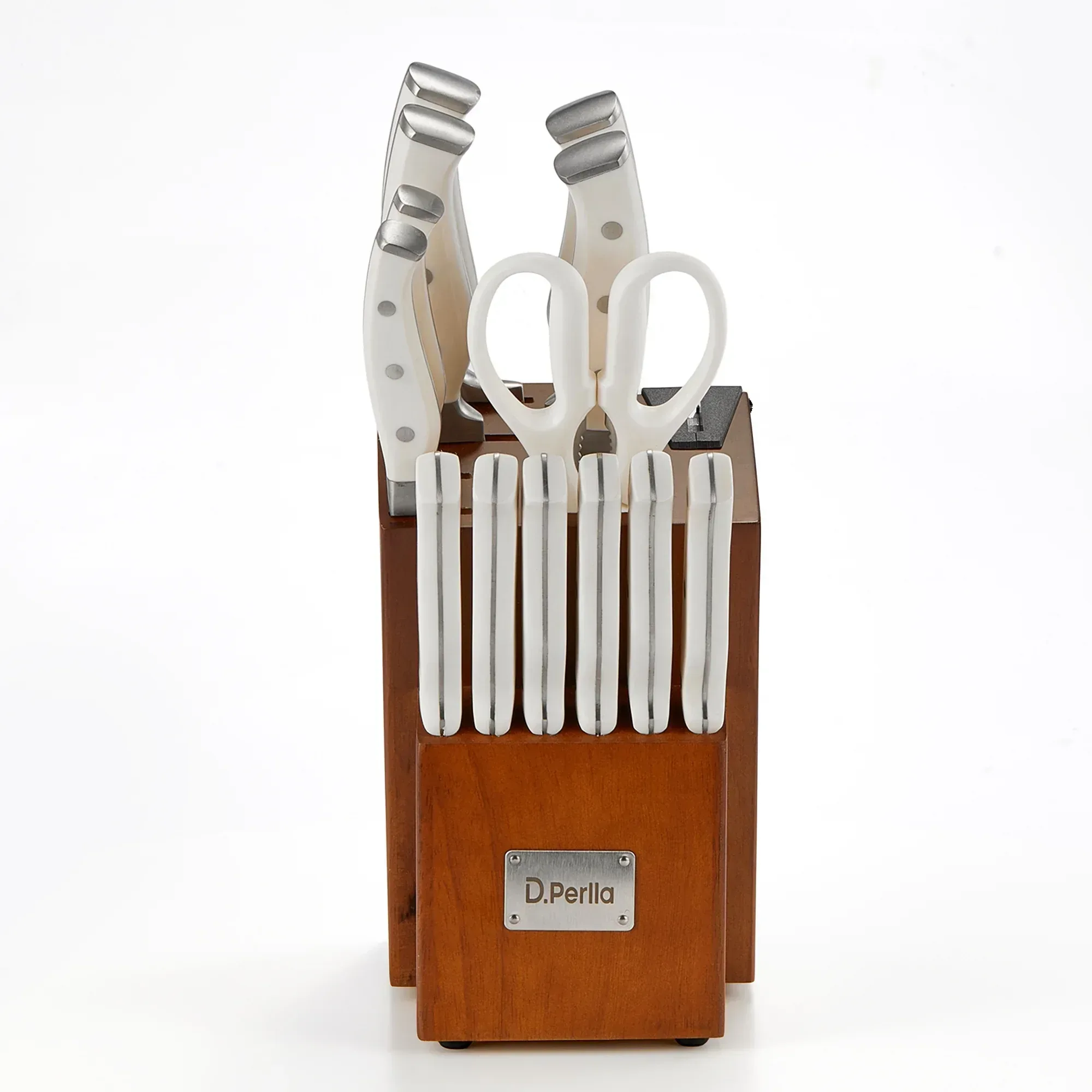 D.Perlla Knife Set, 14 Pcs Kitchen Knives Set with Built-in Sharpener, Stainless Steel Knife Set with Block - Image 17