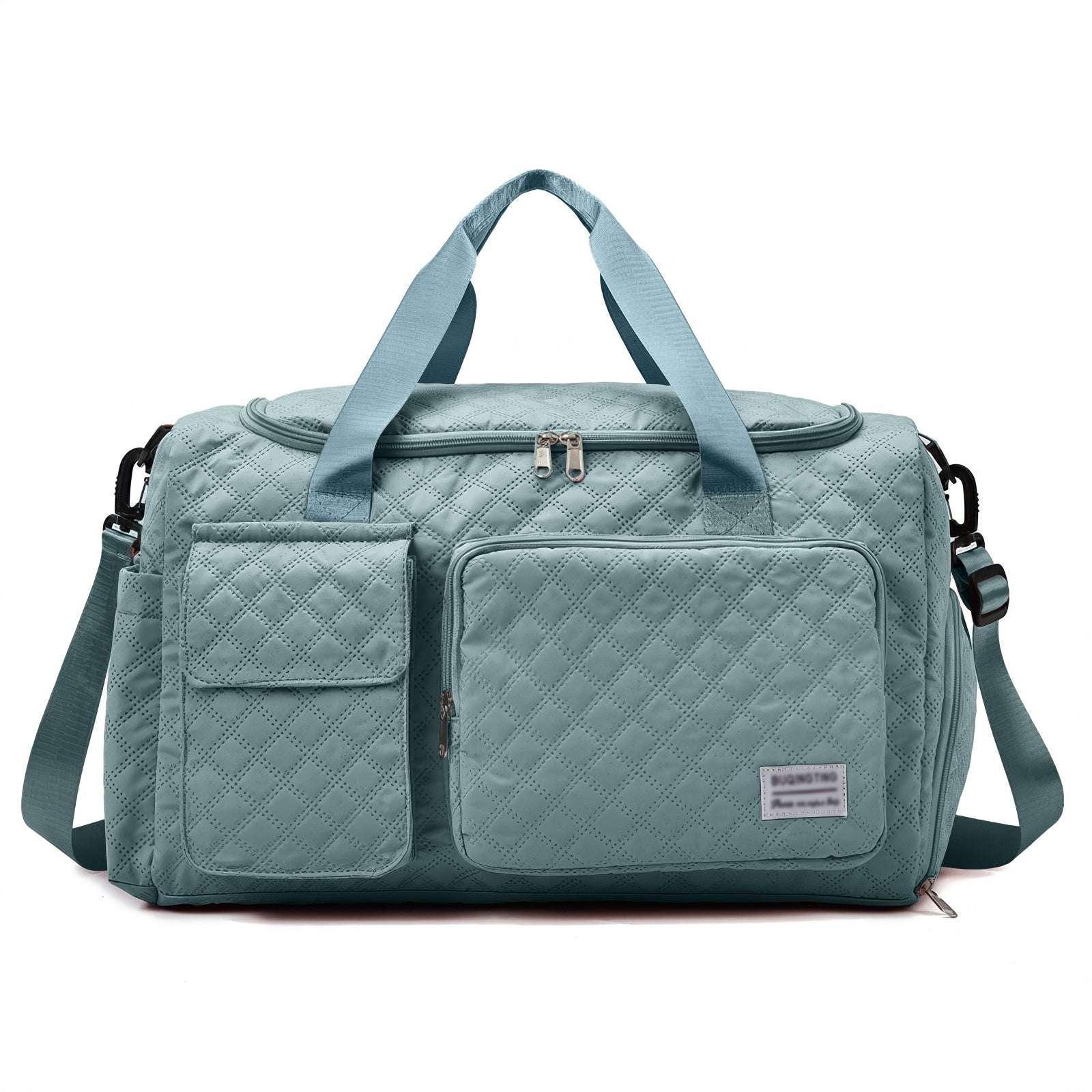 DAKIMOE Travel Duffle Bag for Women Men, Weekender Bags Carry on Gym Bag with Wet Pocket/Adjustable Strap/Shoe Compartment, Foldable Waterproof Overnight Tote Bag for Plane Sports Dance, Black - Image 12