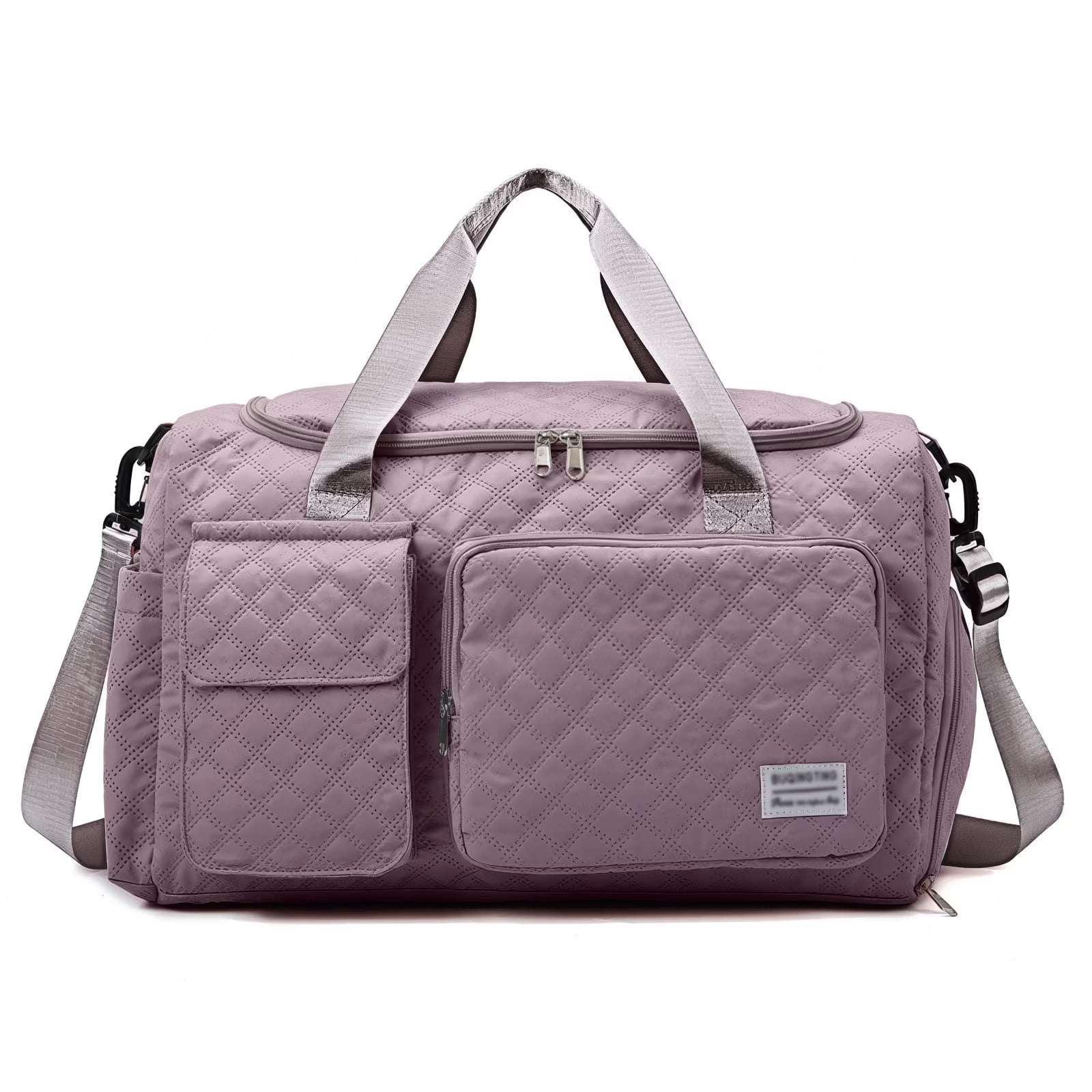 DAKIMOE Travel Duffle Bag for Women Men, Weekender Bags Carry on Gym Bag with Wet Pocket/Adjustable Strap/Shoe Compartment, Foldable Waterproof Overnight Tote Bag for Plane Sports Dance, Black - Image 14