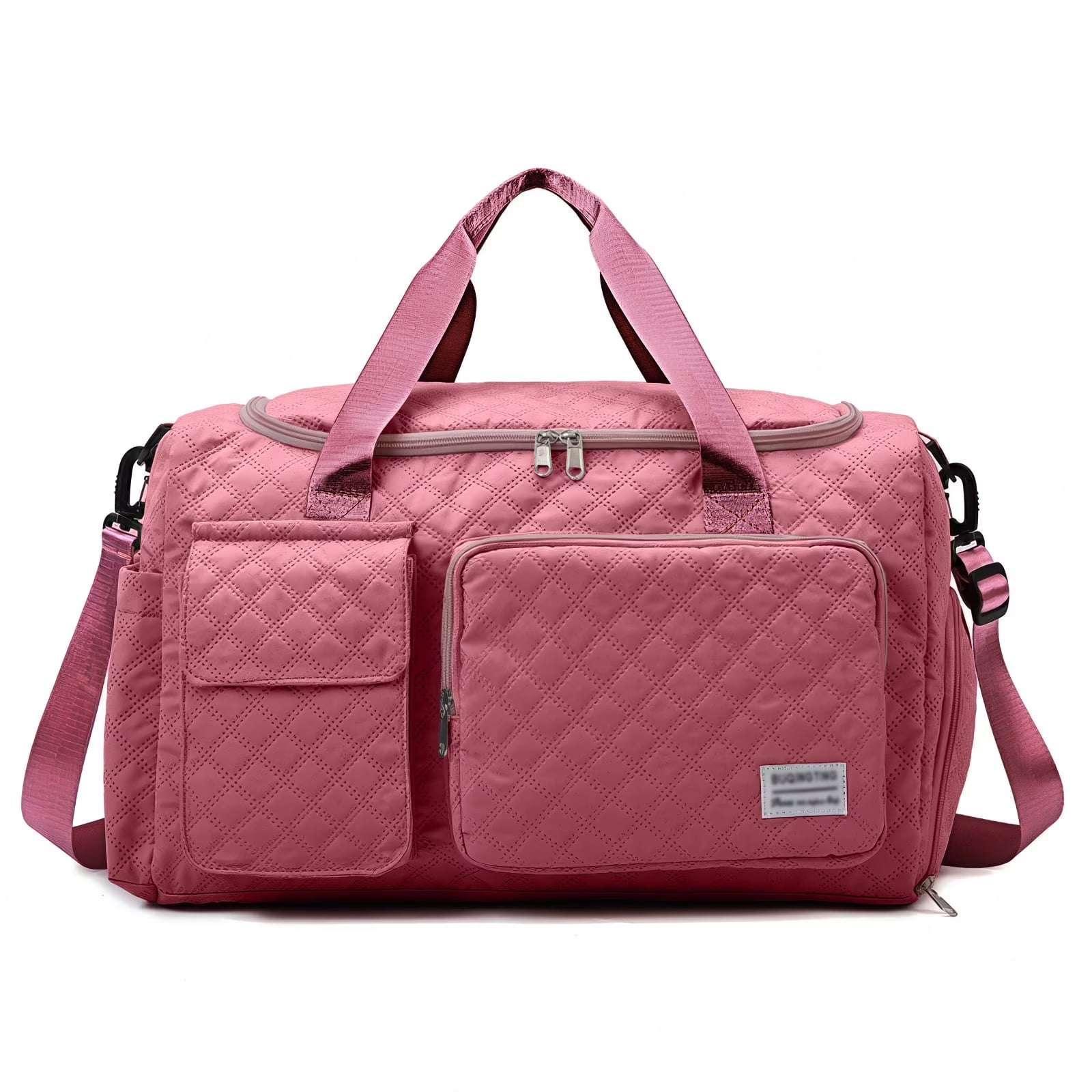 DAKIMOE Travel Duffle Bag for Women Men, Weekender Bags Carry on Gym Bag with Wet Pocket/Adjustable Strap/Shoe Compartment, Foldable Waterproof Overnight Tote Bag for Plane Sports Dance, Black - Image 17