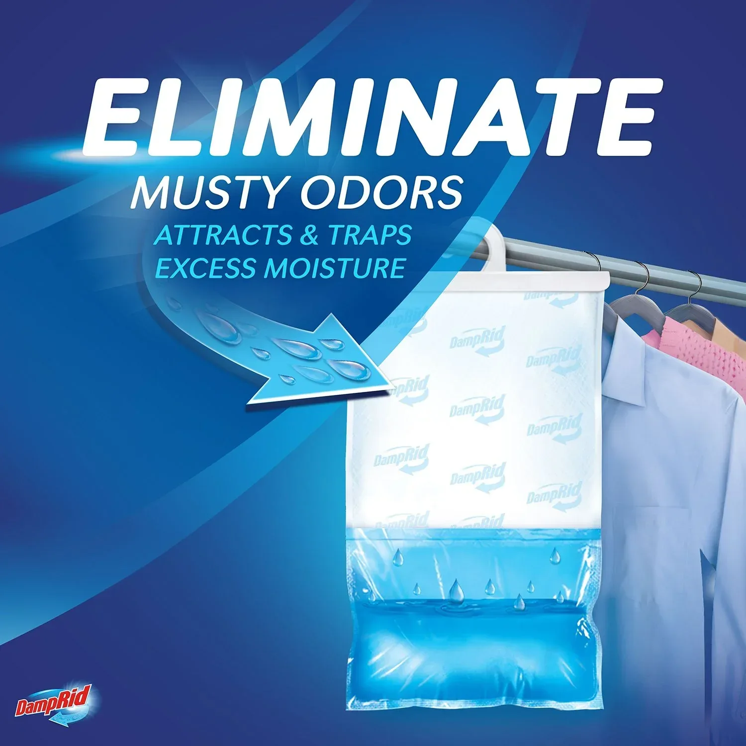 DampRid Max Moisture Absorber Hanging Bag, Fresh Scent 4 pk. - Image 2