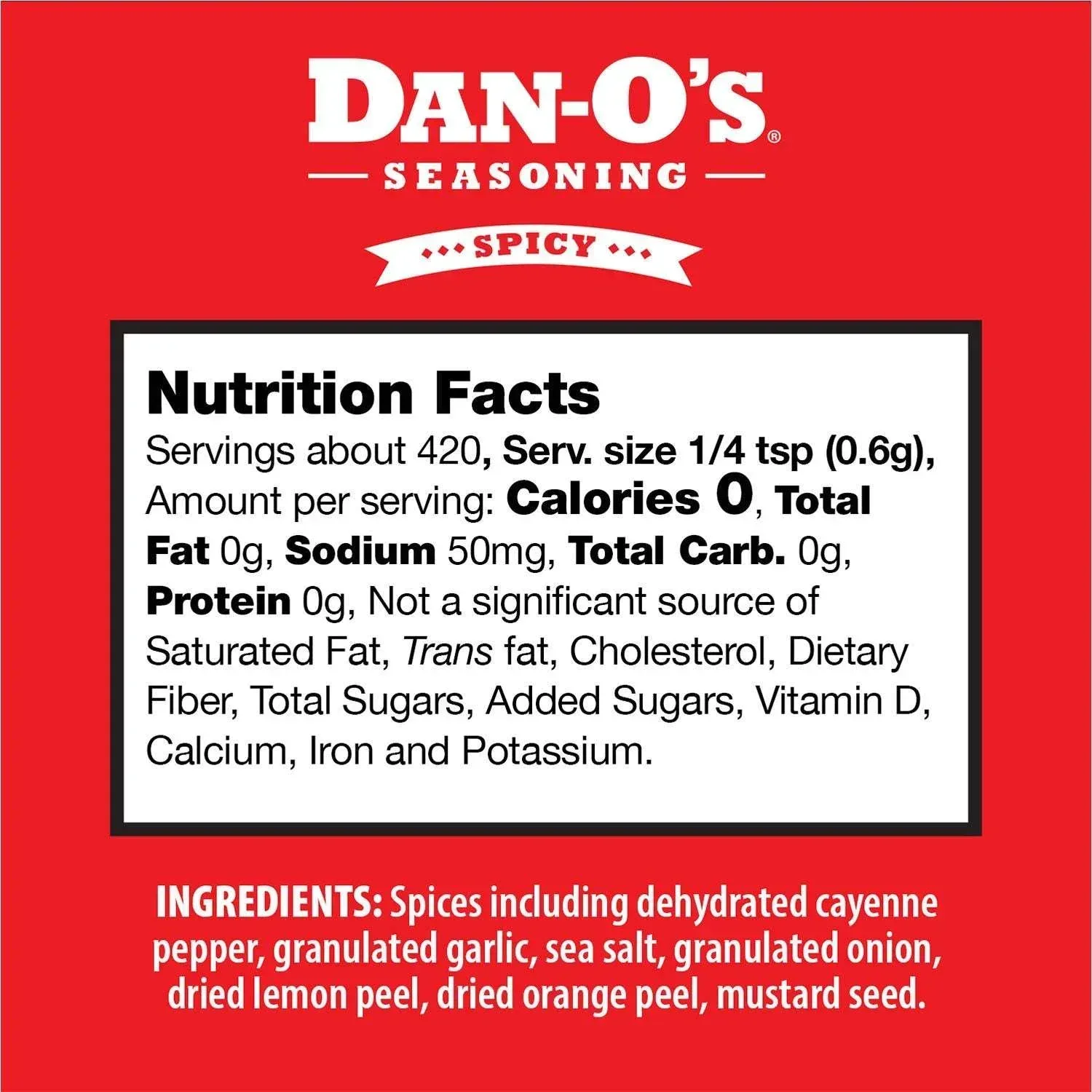 Dan-O's Spicy Seasoning, 8.9 oz. - Image 2