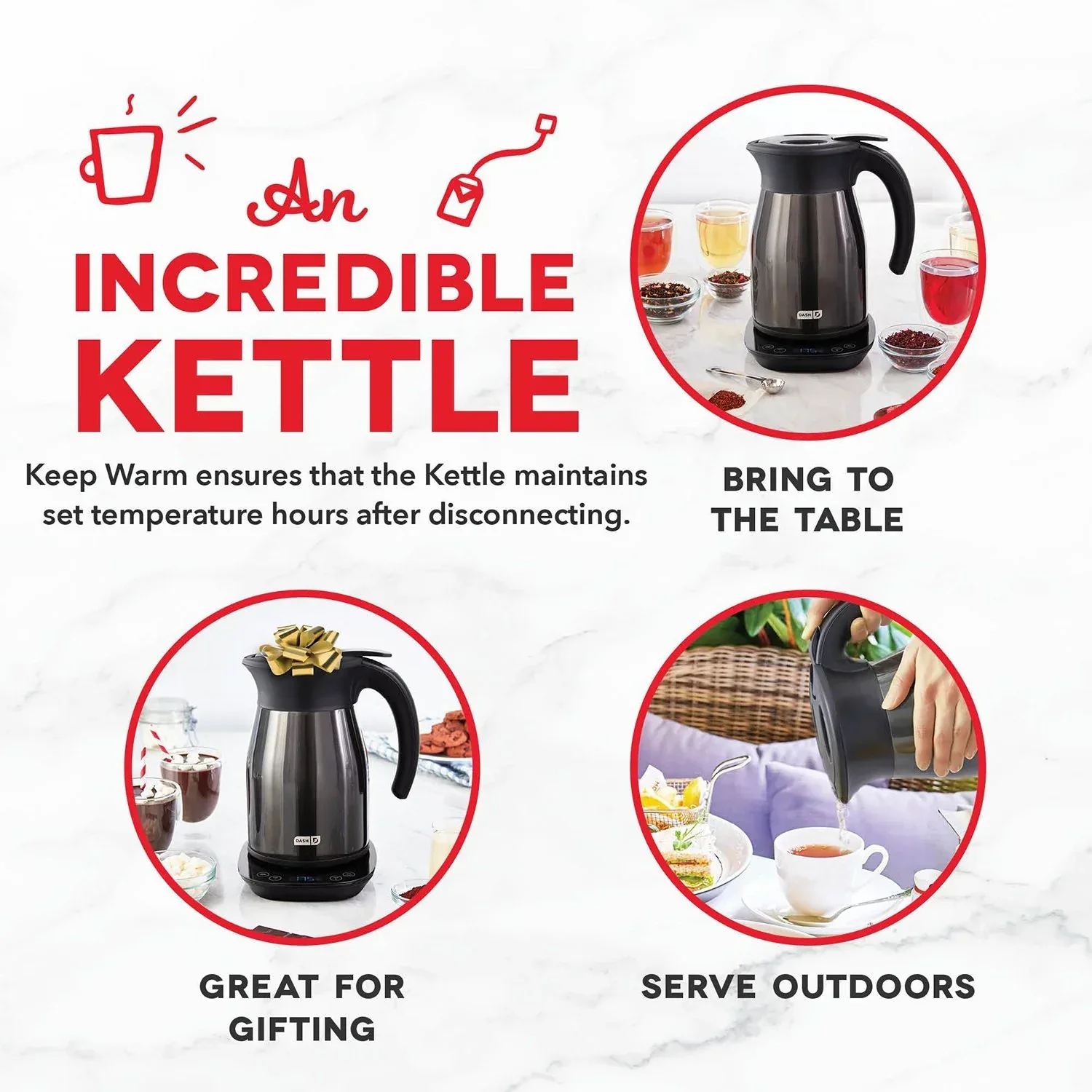 Dash 1.7L Insulated Electric Kettle - Image 3