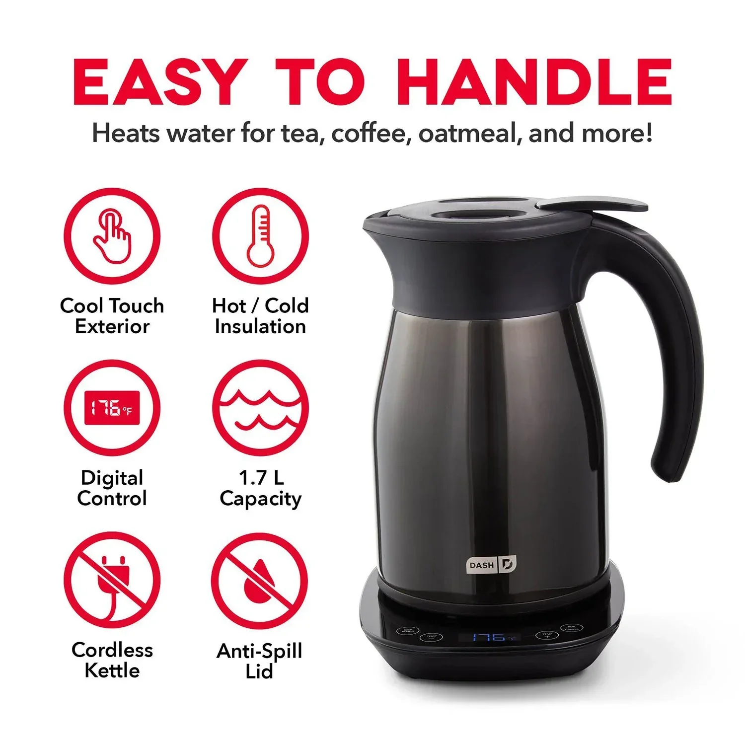 Dash 1.7L Insulated Electric Kettle - Image 4