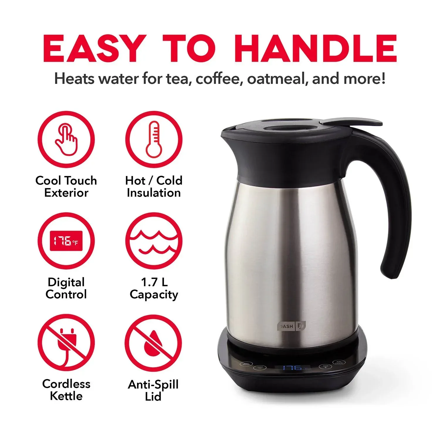 Dash 1.7L Insulated Electric Kettle - Image 7