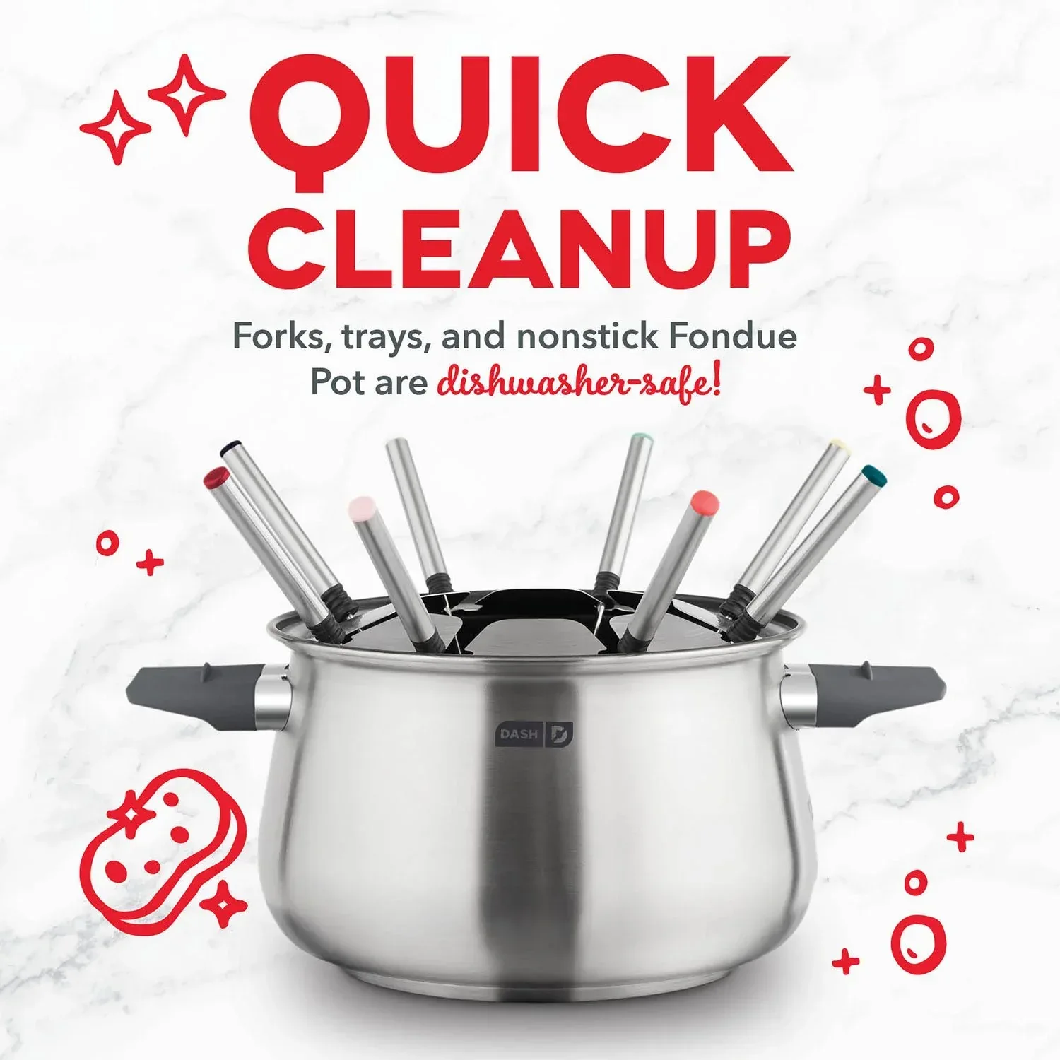 Dash Easy Fondue Maker with Fondue Sticks - Image 5